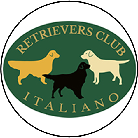 Logo del Rottweilers Club Italiano che mostra tre rottweiler in colori differenti su sfondo verde con scritta circolare.