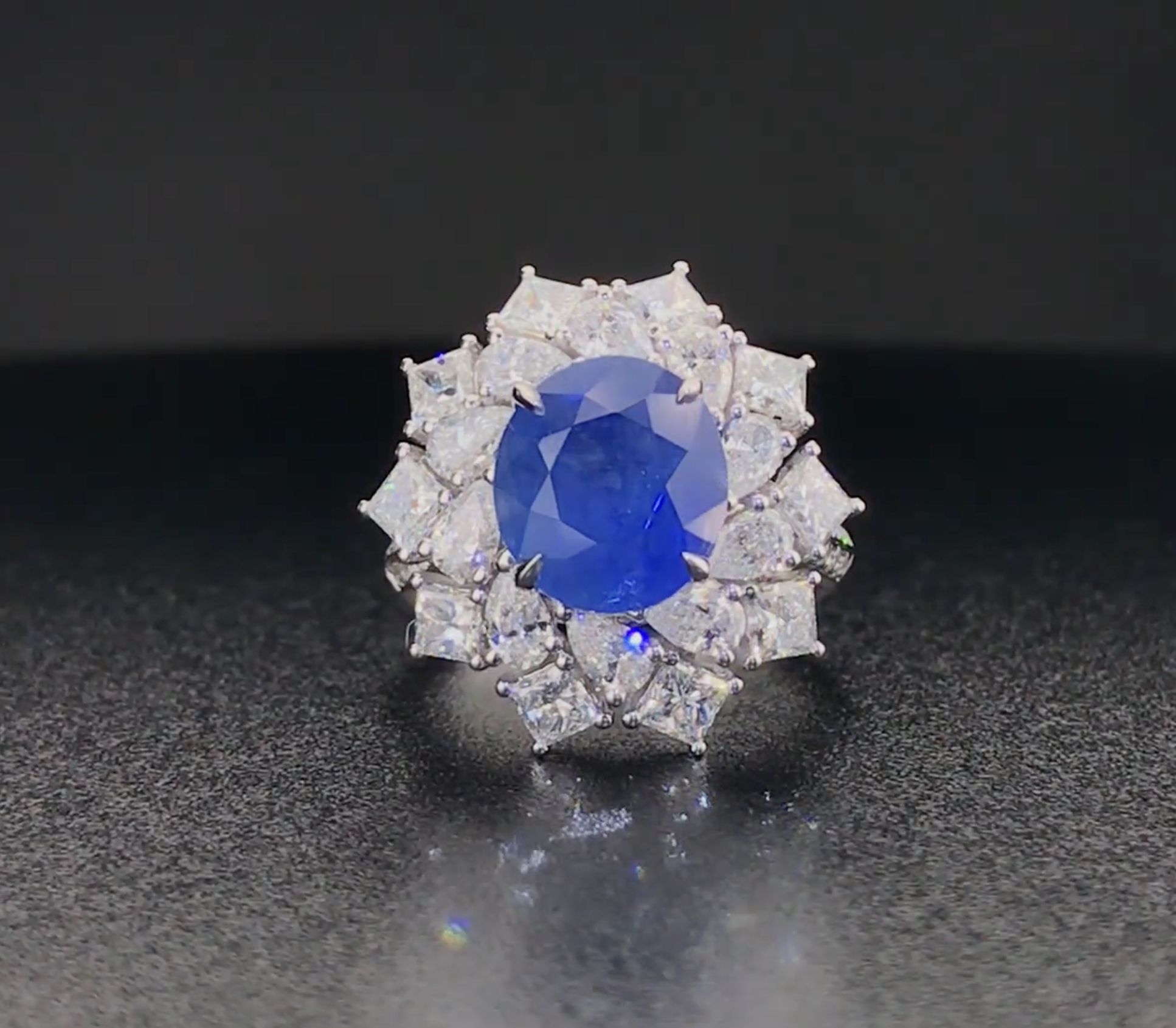Burma Cornflower Blue Sapphire Pendant / Ring