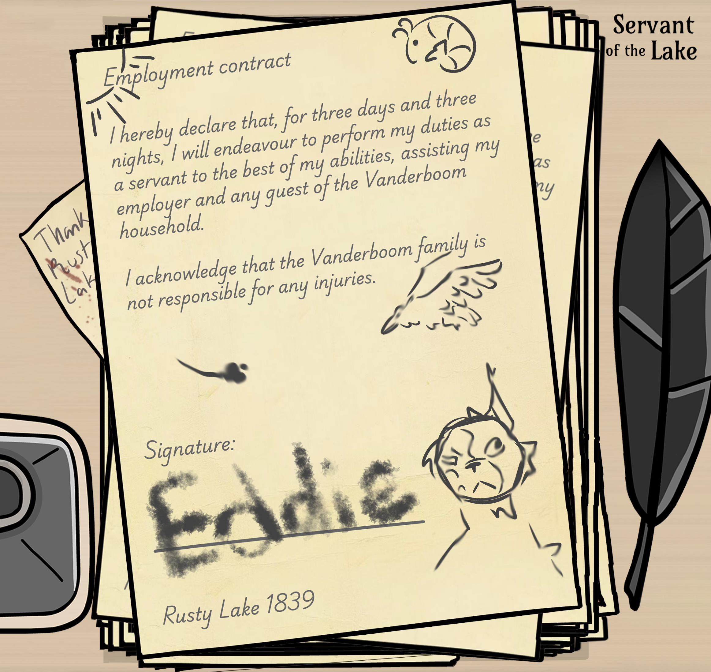 Servant of the Lake Signed Contract 7