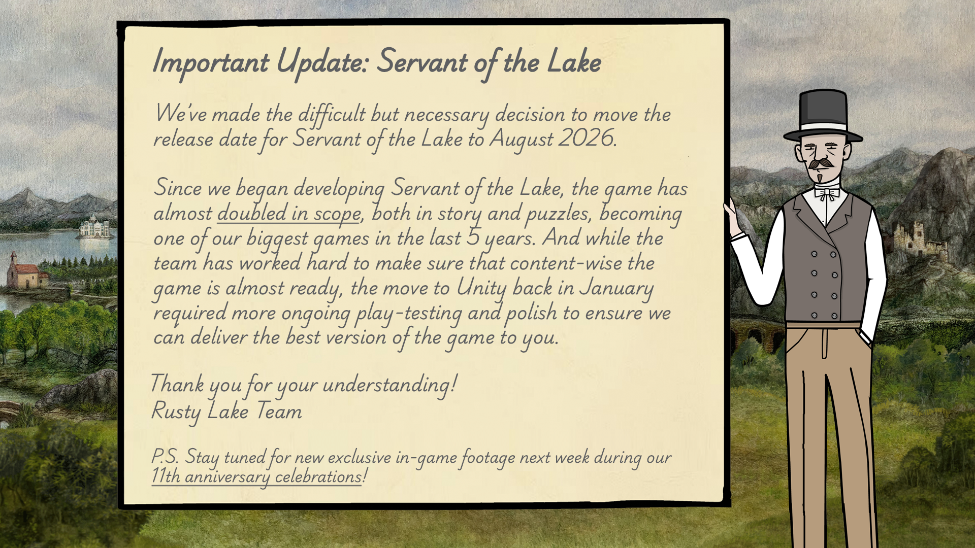 Important Update: Servant of the Lake [Updated]