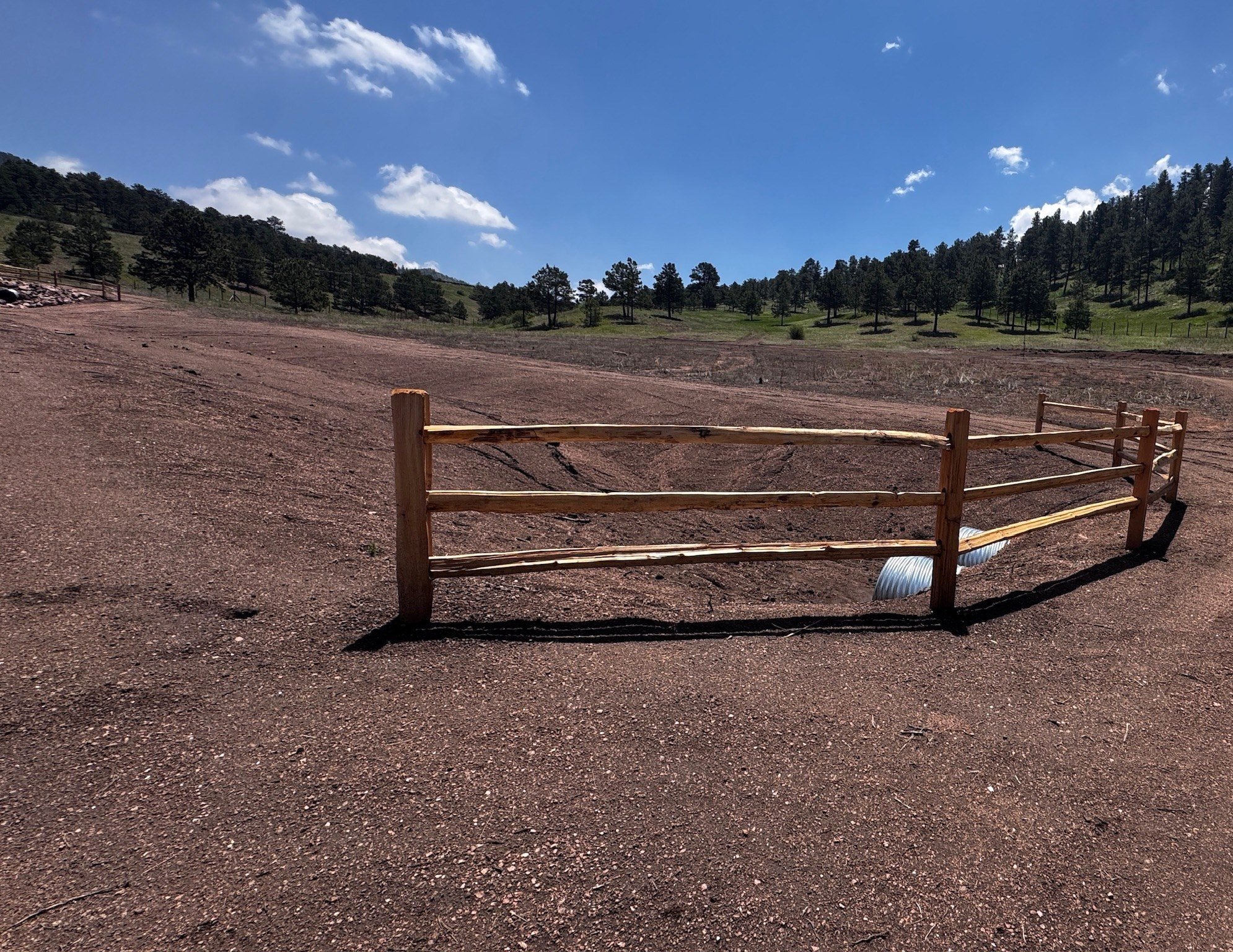 Cedar split rail fence, Colorado Springs area