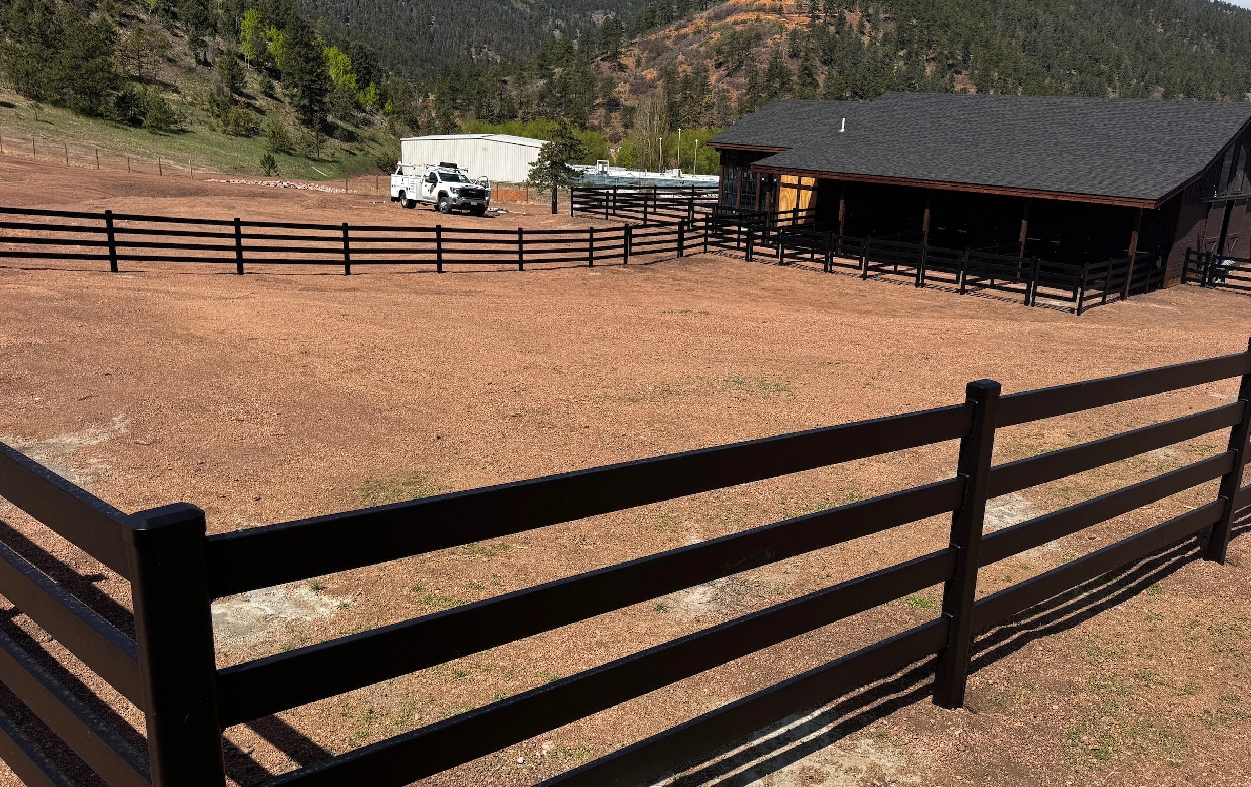 Buckley steel fence, Colorado Springs area