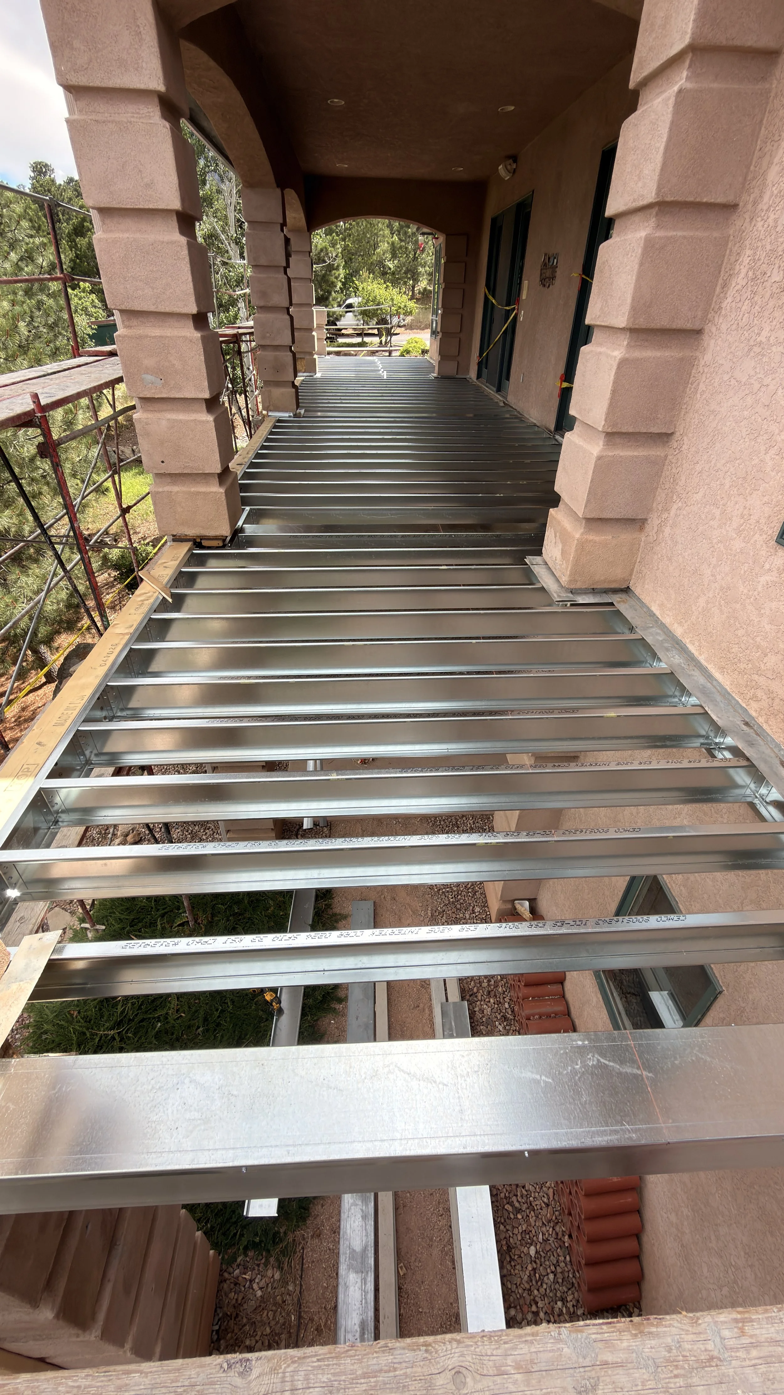 Galvanized steel deck frame, Colorado Springs