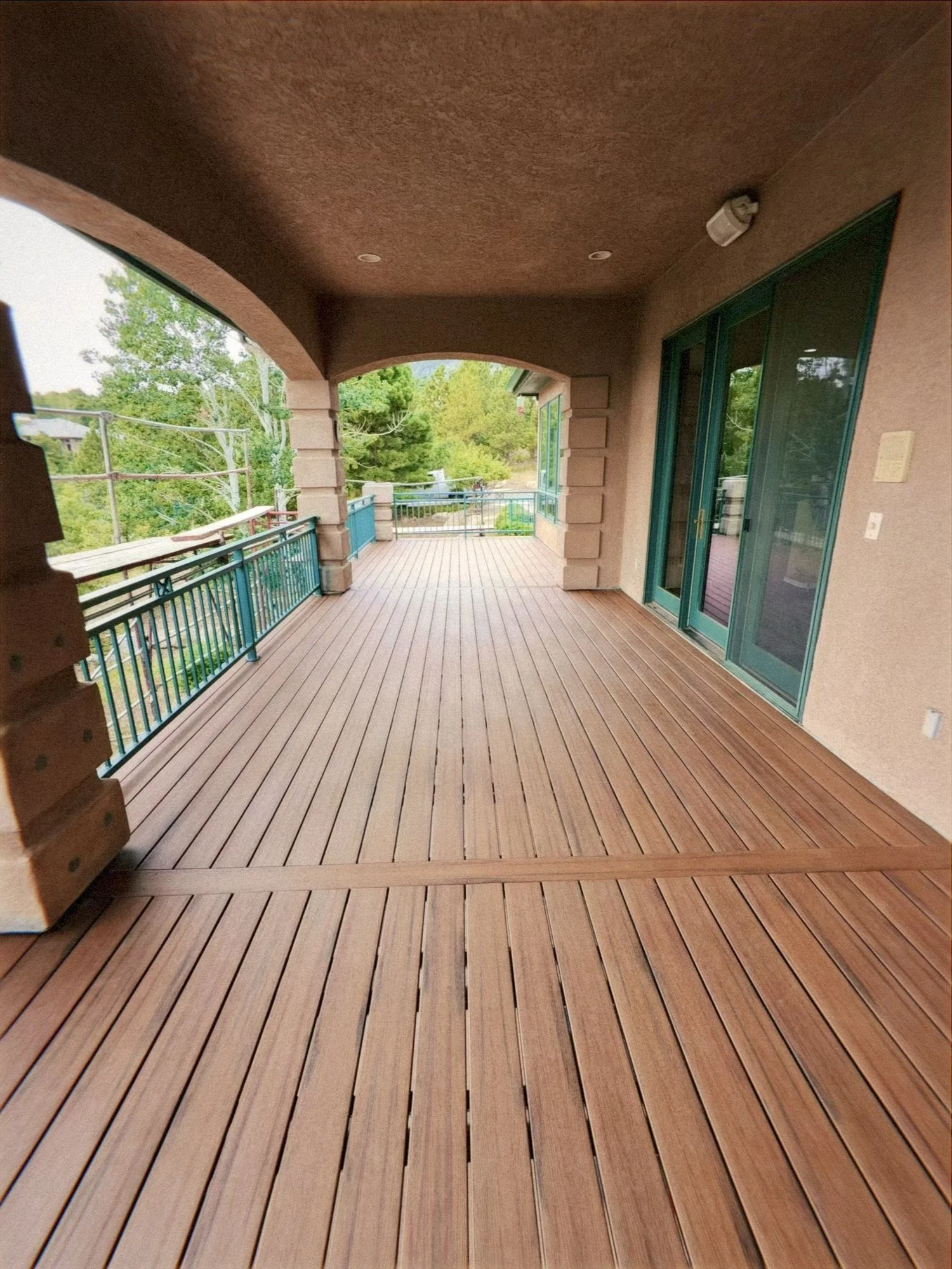 Covered composite deck on a galvanized steel frame, Broadmoor area, Colorado Springs