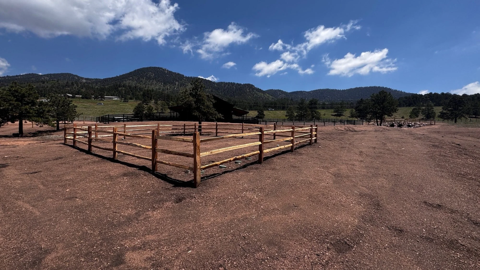 Cedar split rail fence, Colorado Springs area