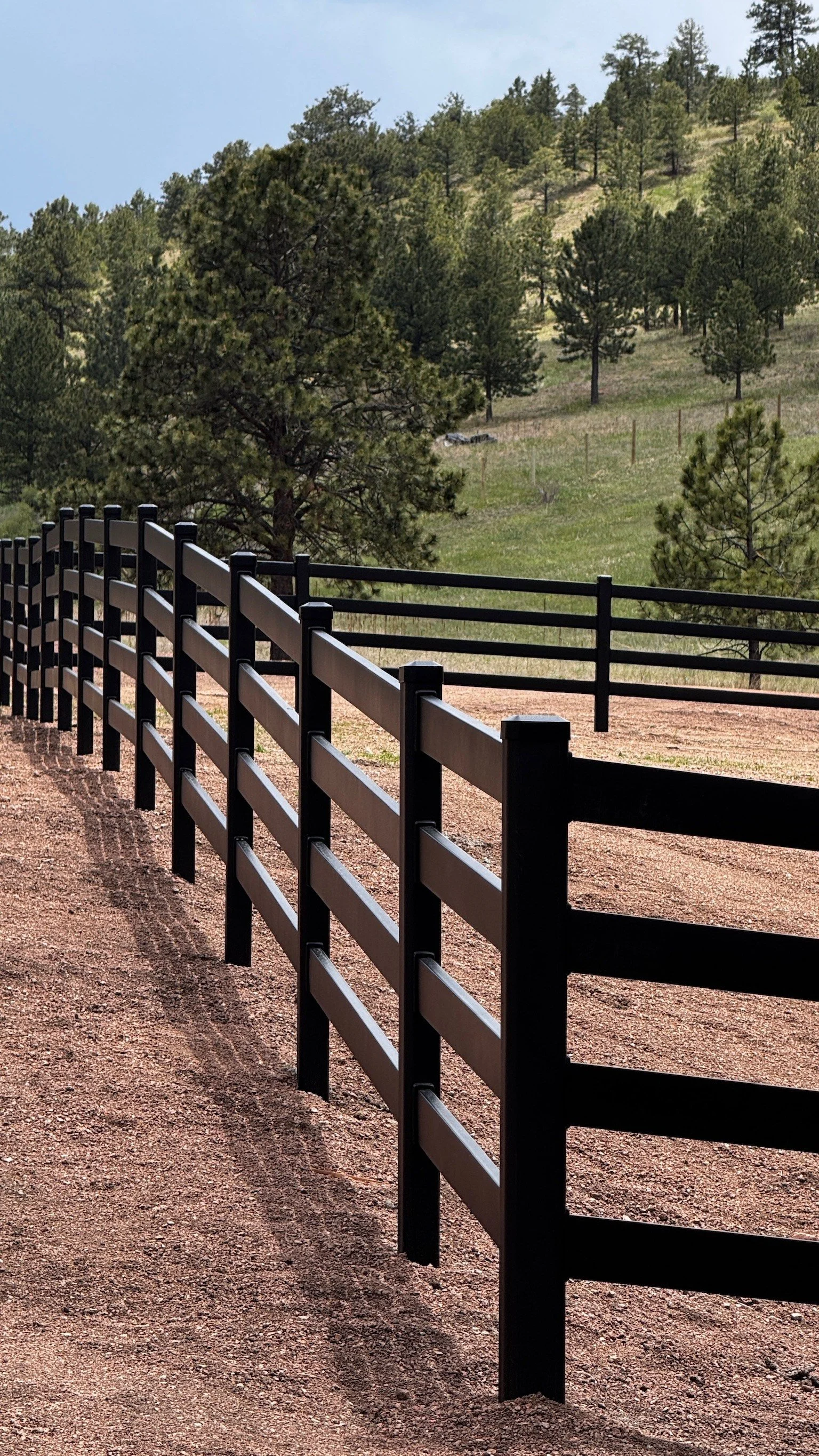 Buckley steel fence, Colorado Springs area