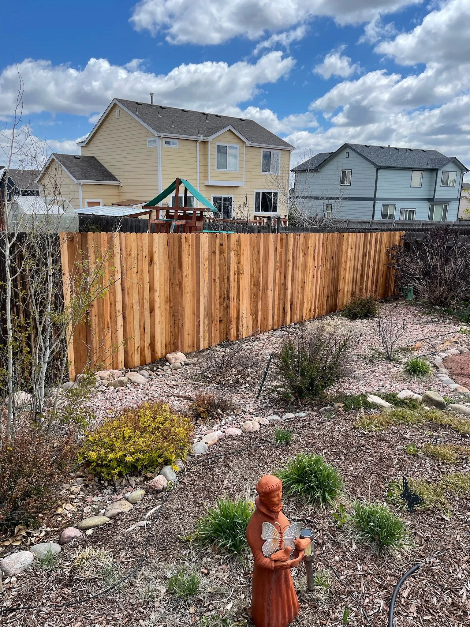 Cedar privacy fence, Colorado Springs area.