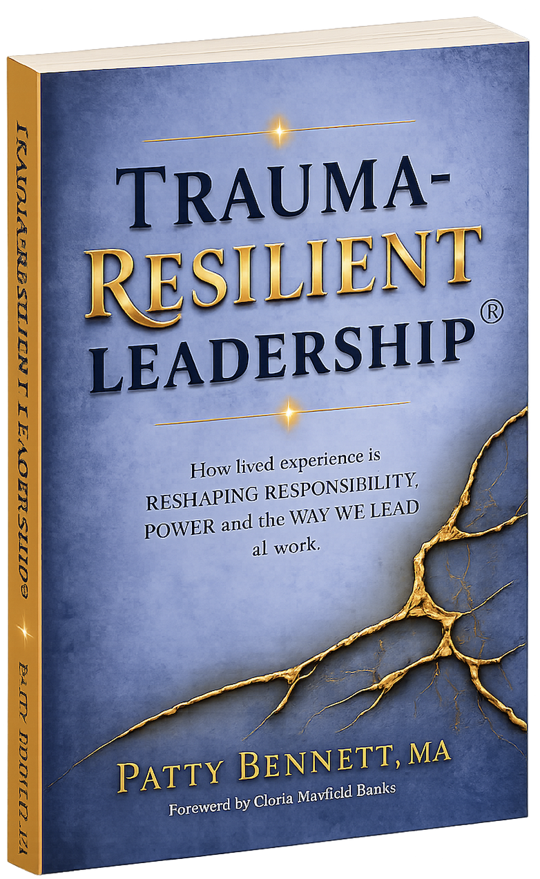 Book Traum Resilient Leadership cover in blue and gold with kintisugi art at the bottom