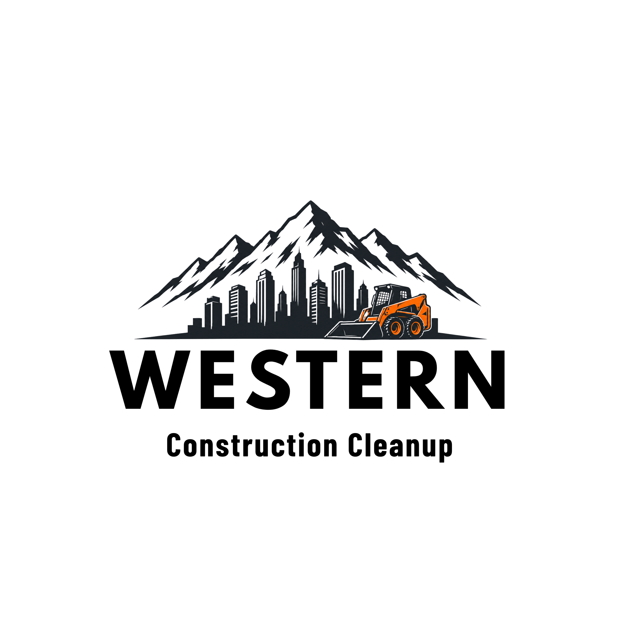 Illustration of a mountain landscape with a construction vehicle at the base and glowing lines depicting a city or infrastructure development.