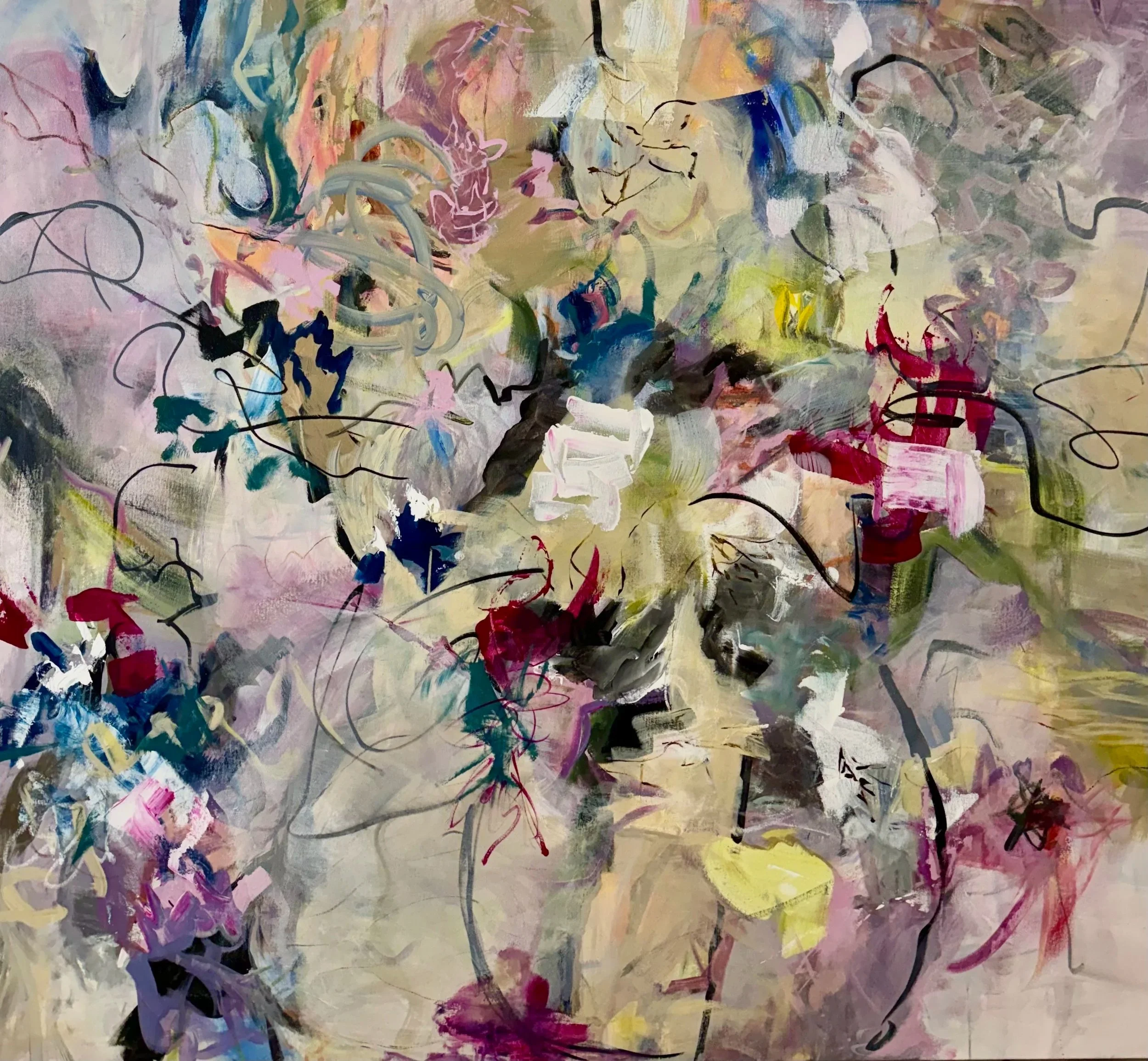 Soft rise into Colour
58 in x 66 in 
Acrylic on Canvas 