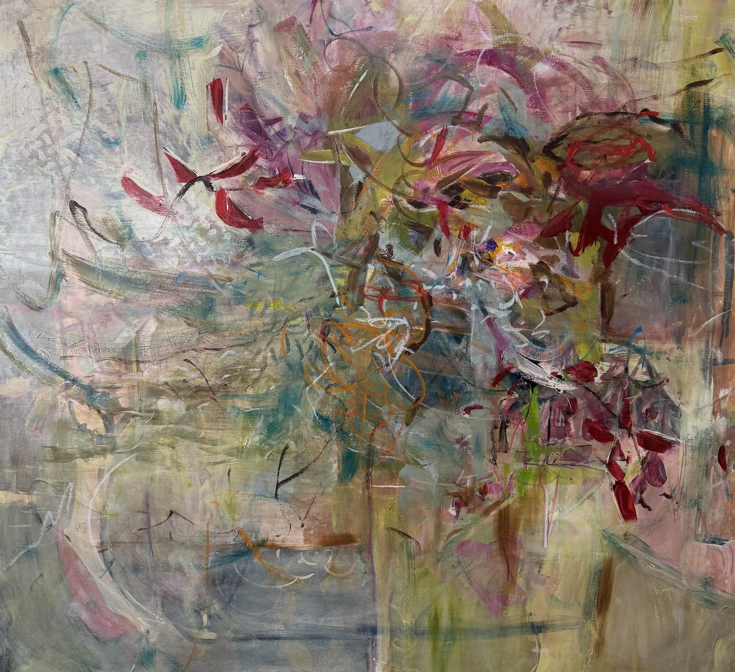 A Soft Drift Of Petals
53 in x 58 in
Acrylic on Canvas