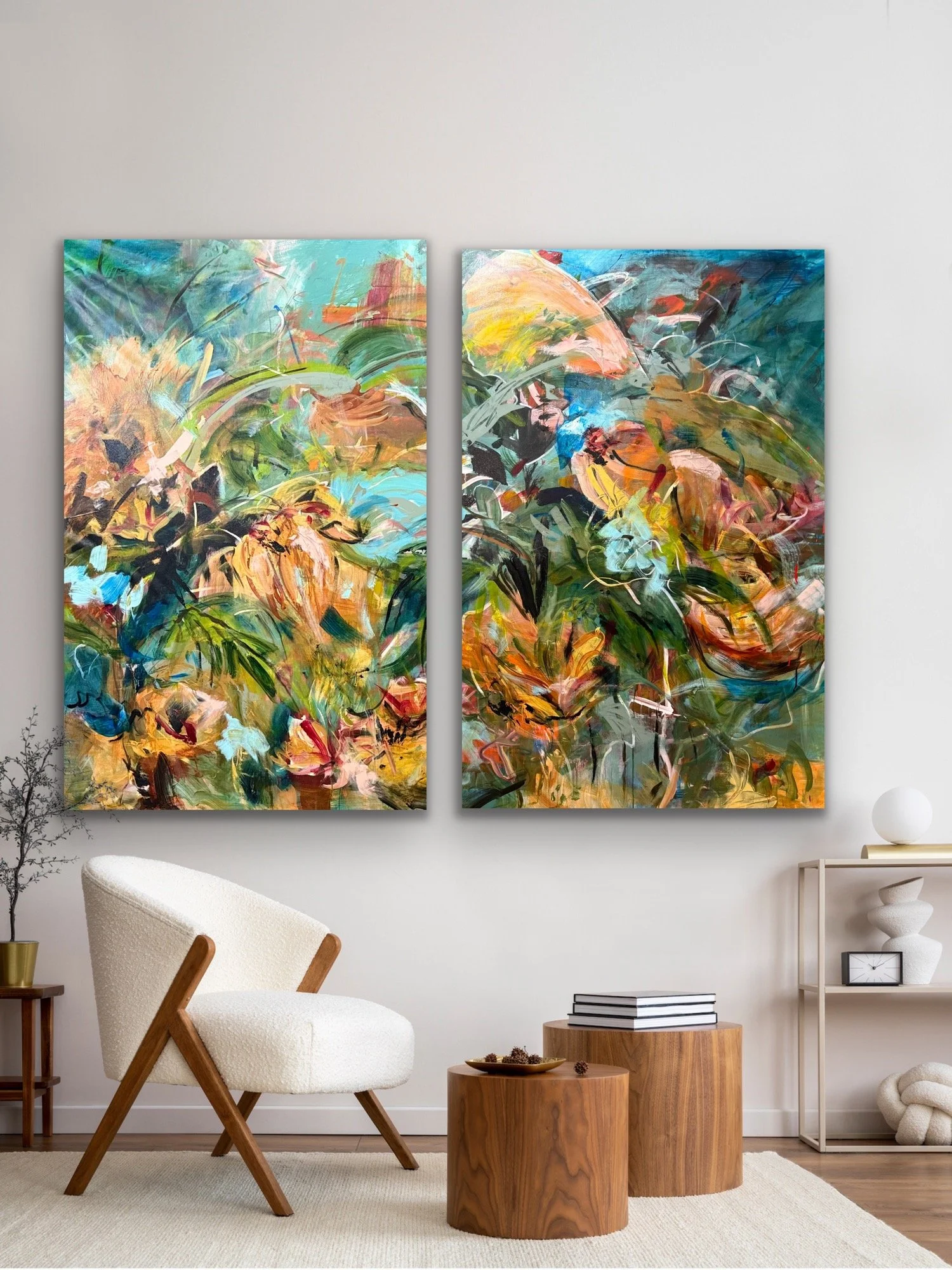 A diptych Brisas Del Cabo
(available through Vida Del Arté Gallery)
Acrylic on Canvas