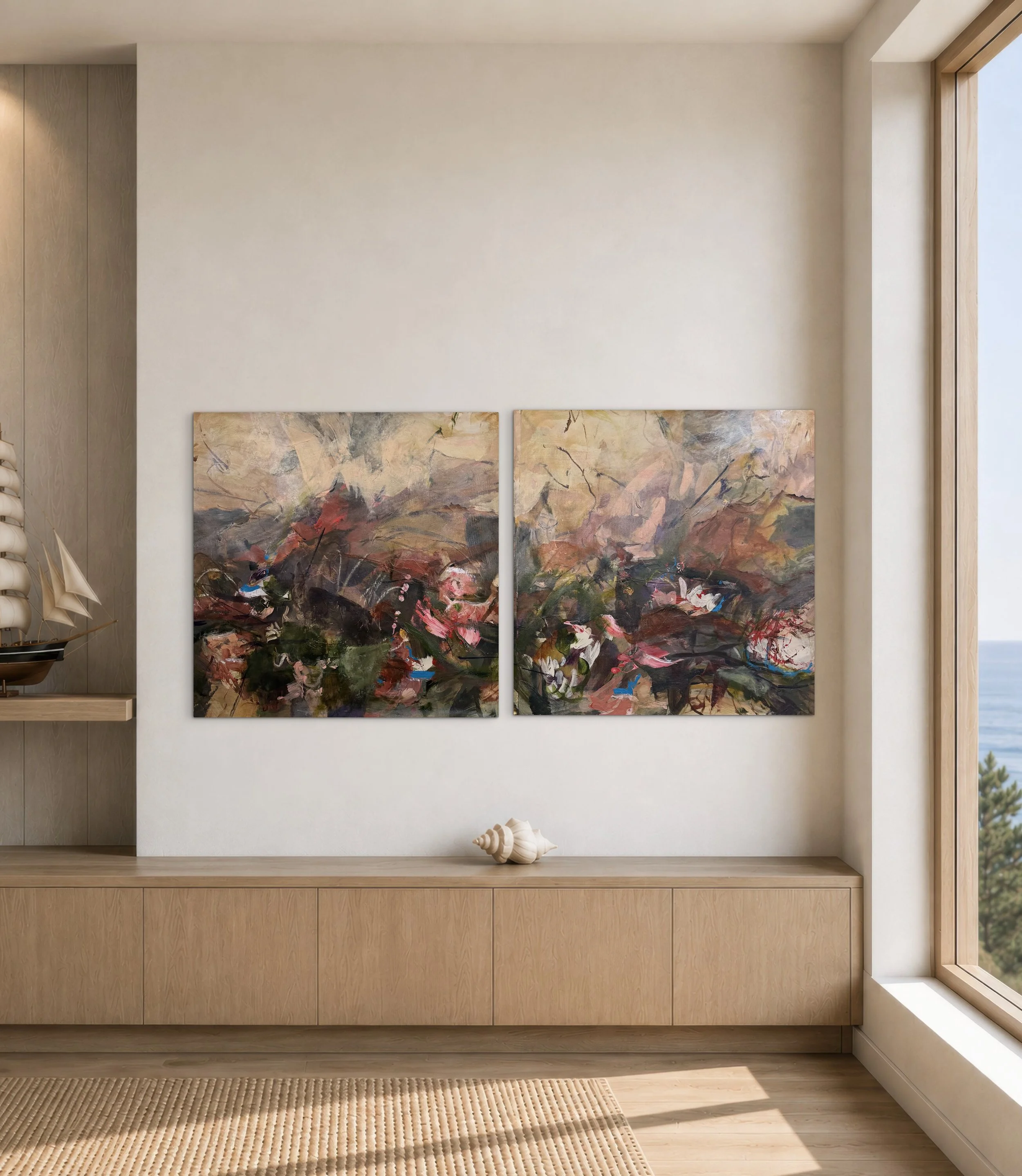 Hedgerow in September 1 and 2 As a Diptych (available)