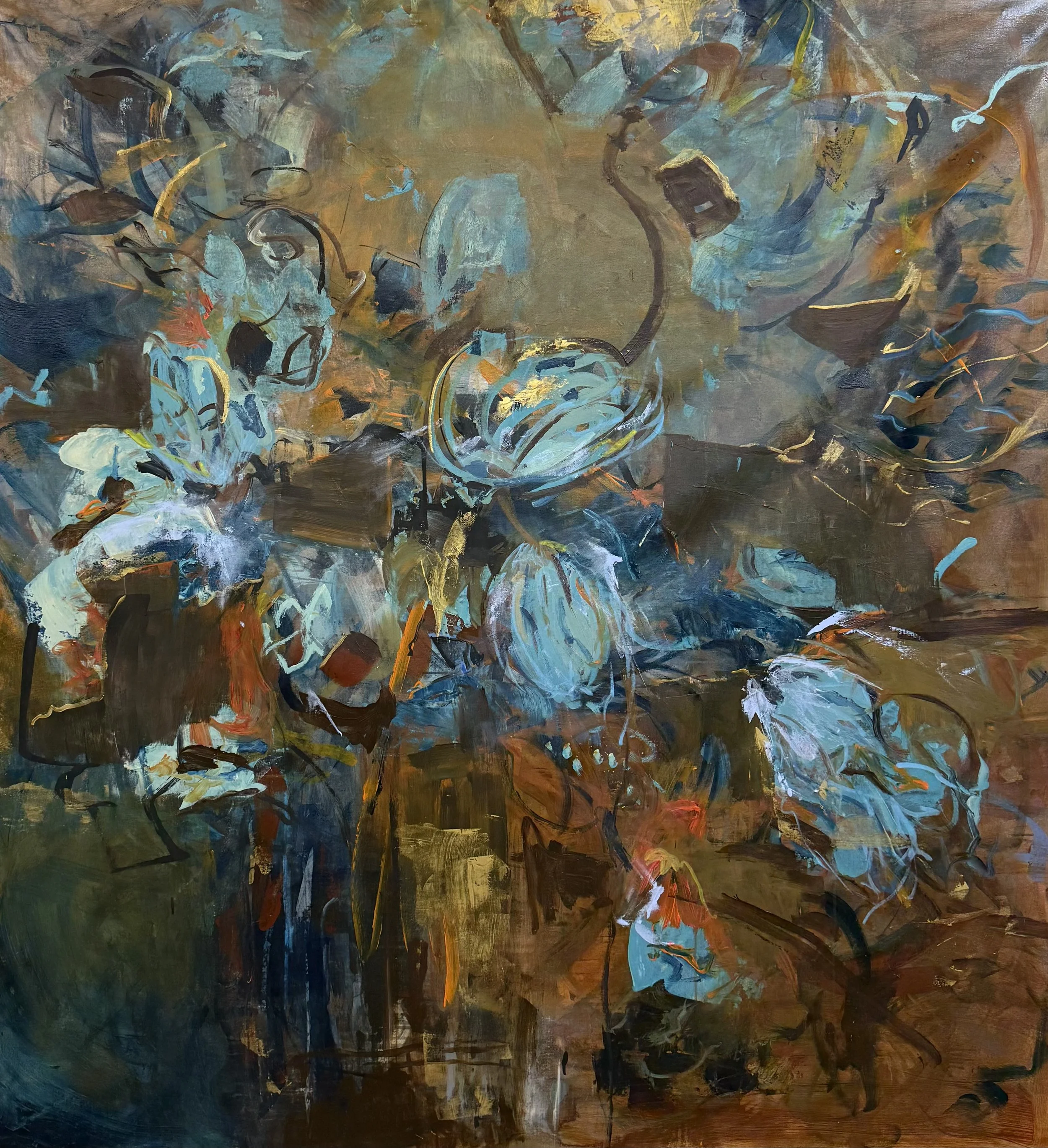 Rust & Glow
60 in x 55in
(available through Vida Del Arté Gallery )