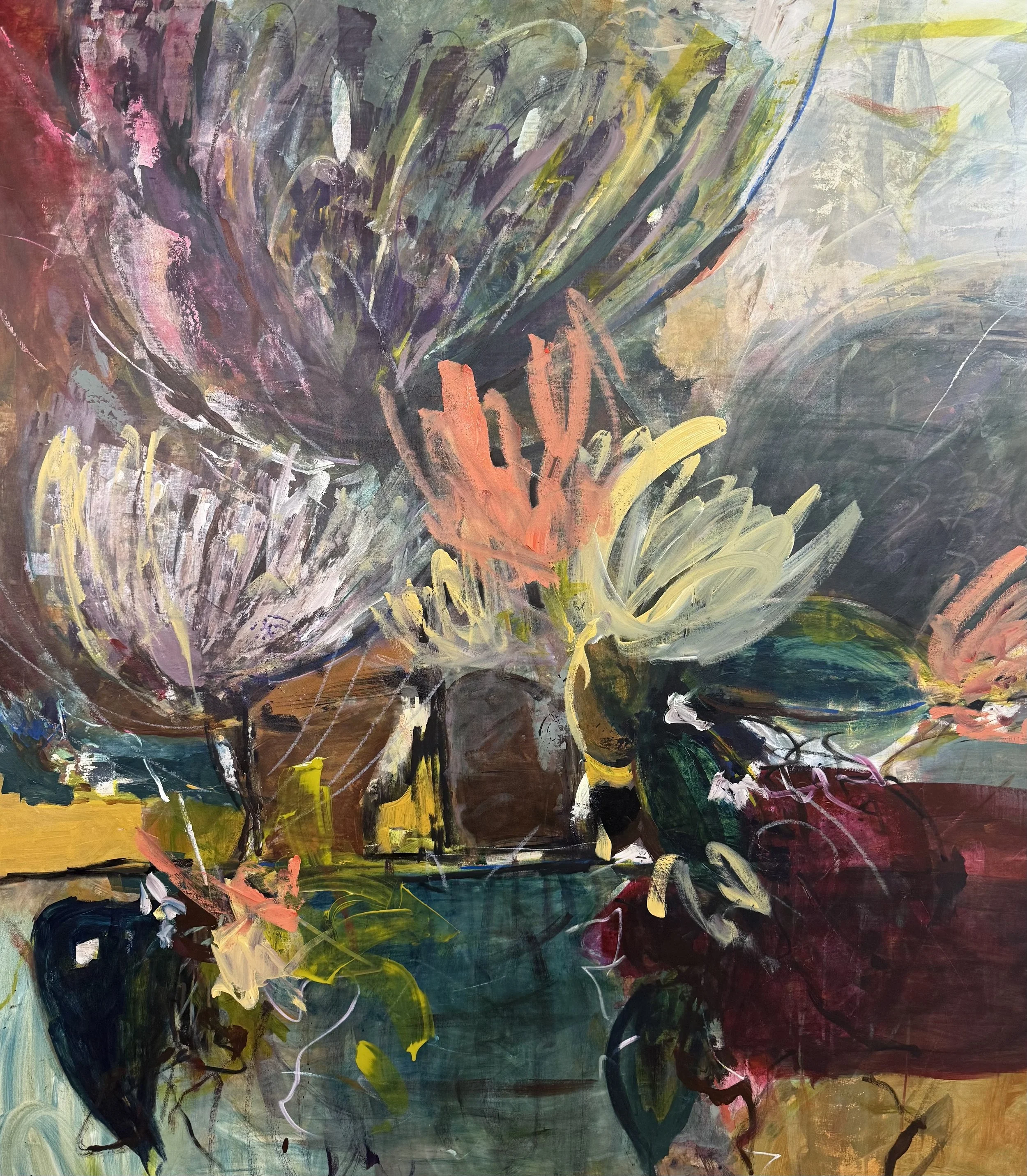 Home in A Vase
60 x 52 in 
Acrylic on Canvas
