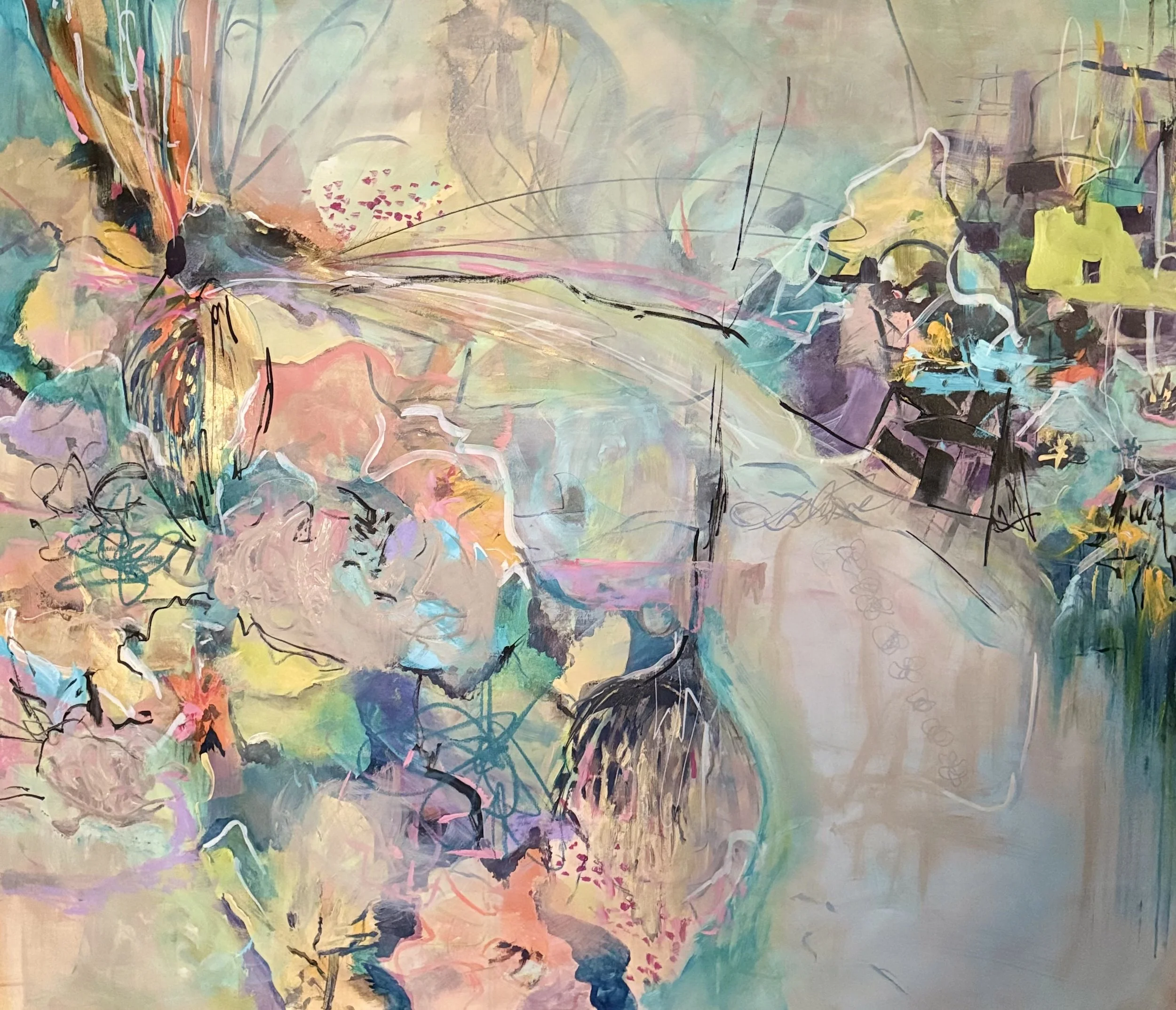 The Soft Riot Of Bloom
57 in x 50 in
Acrylic on Canvas