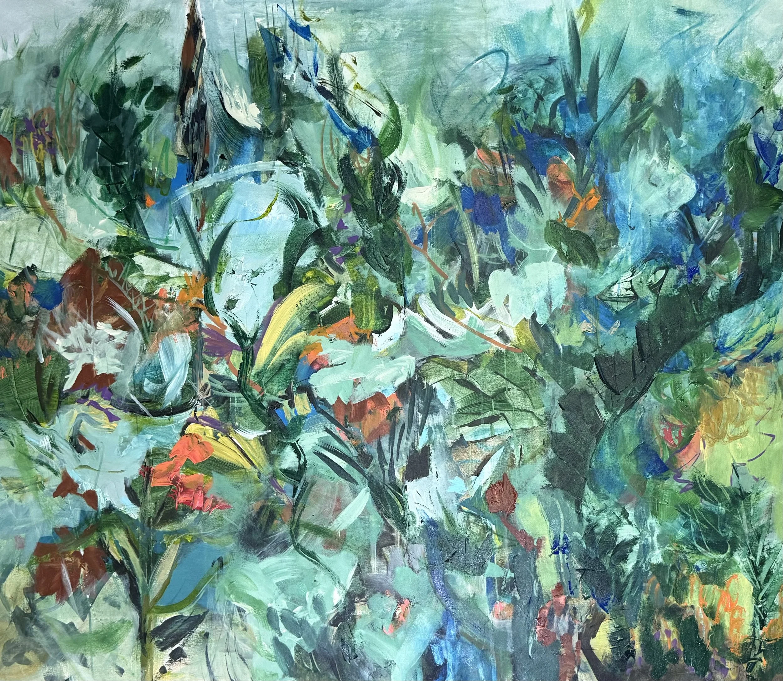 Breath From A  Thousand Greens
56 in x 59 in
Acrylic on Canvas