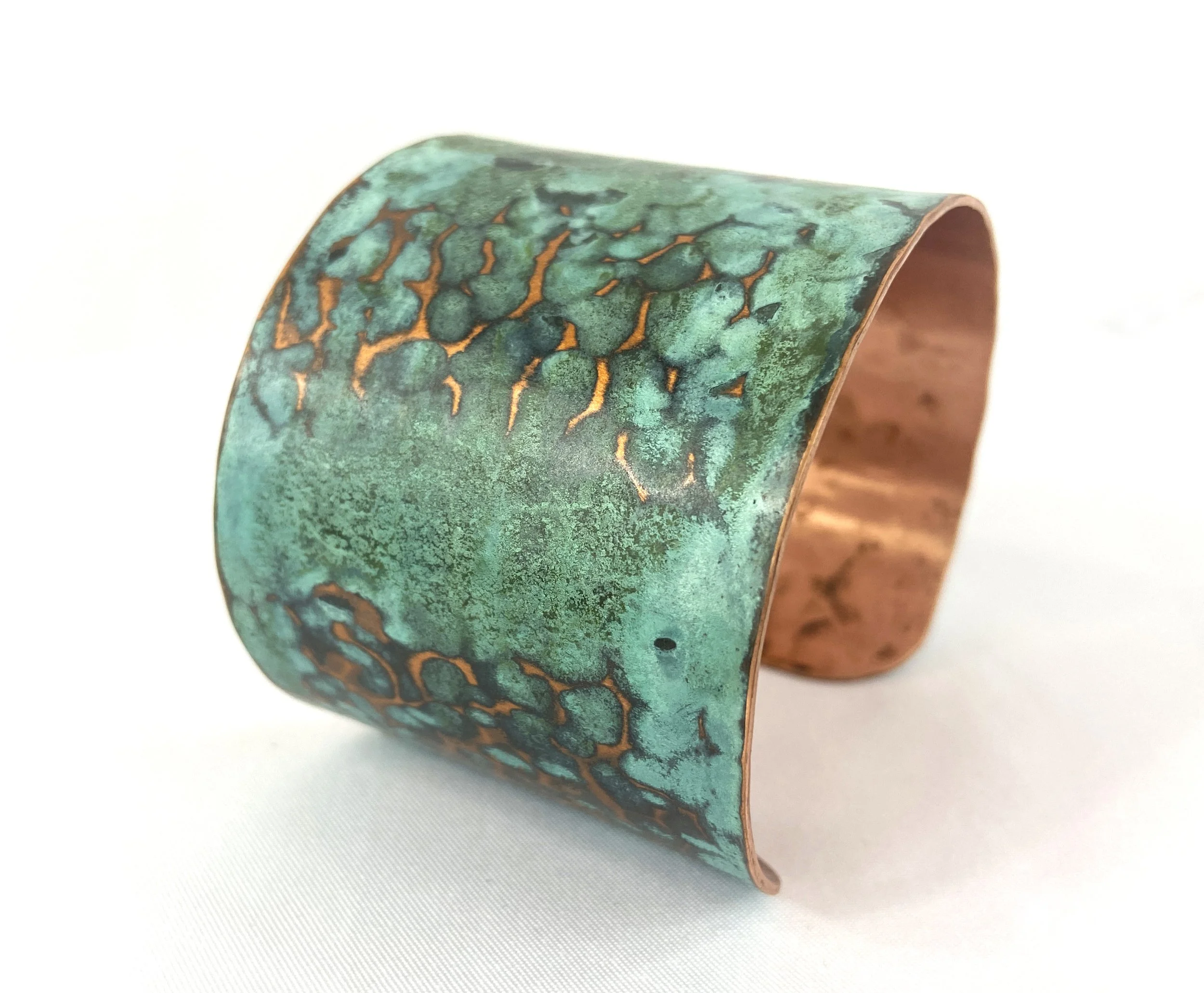 Custom Order Patinated Metal Cuff Bracelet