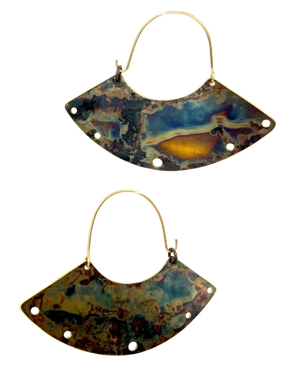 Rainbow Torch Bell Earrings