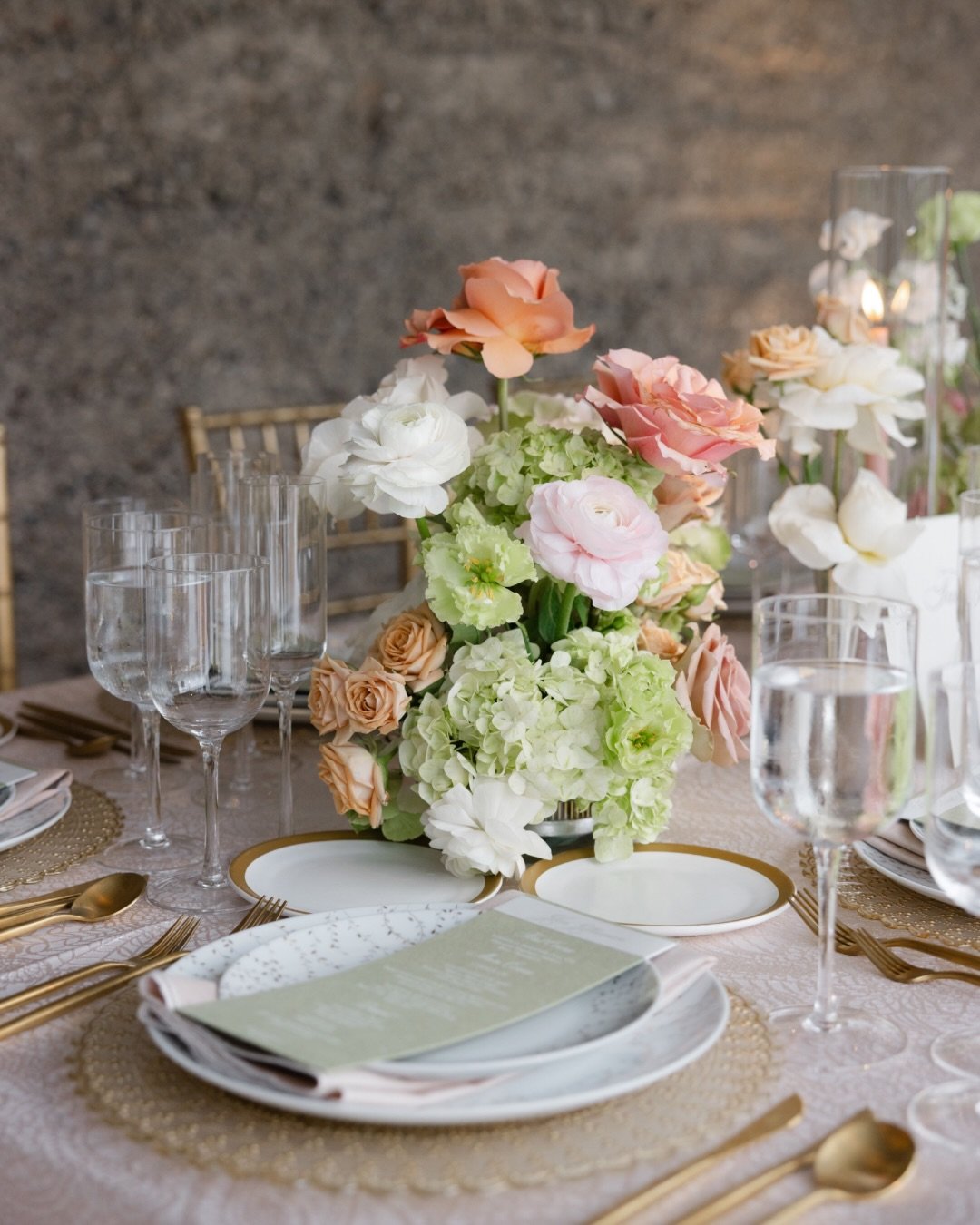 The setting sets the tone. 

It&rsquo;s the first glimpse of the evening guests are about to experience. The place settings. The florals. The way it all came together.

At R + R&rsquo;s Hudson Valley wedding, the reception design didn&rsquo;t need to