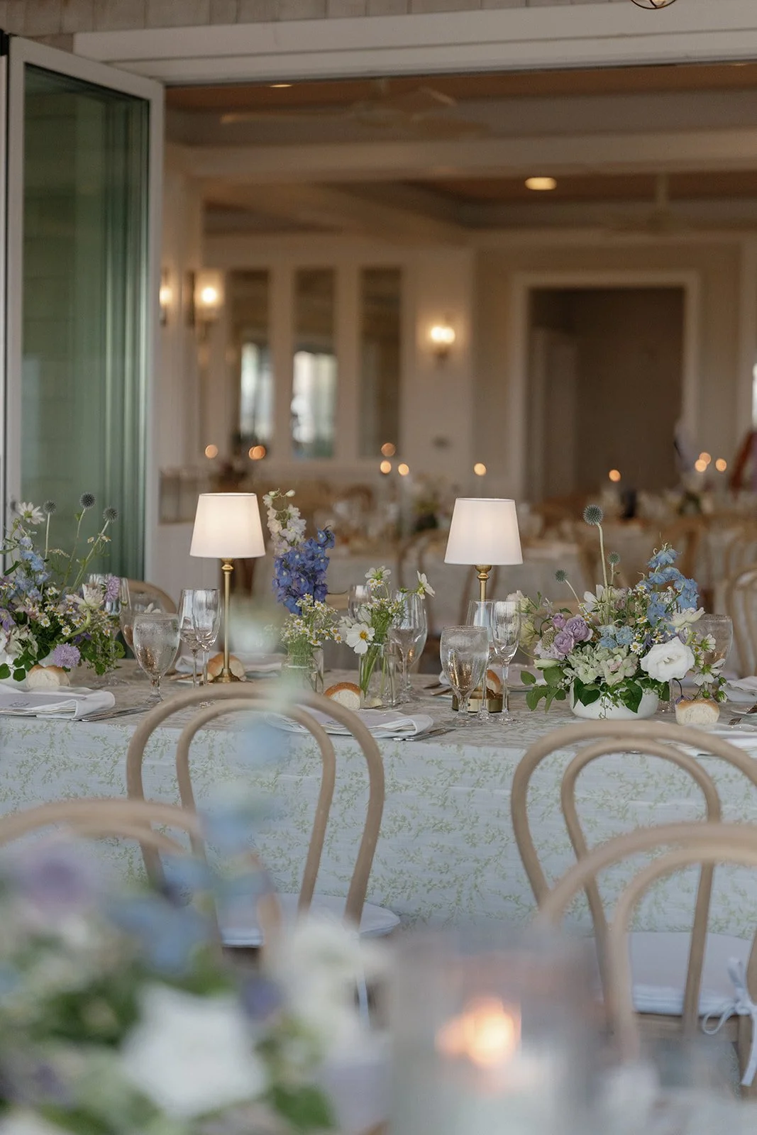 Tablescape at Chatham Bars Inn on Cape Cod at a Luxury Destination Wedding Planned by Faith Ferguson Productions