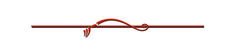 A decorative metal rod with a loop and swirl design in the center.