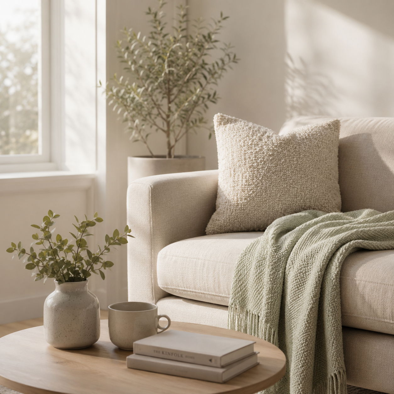 Warm, sunlit living room seating area, set beside the EMDR Intensive section."