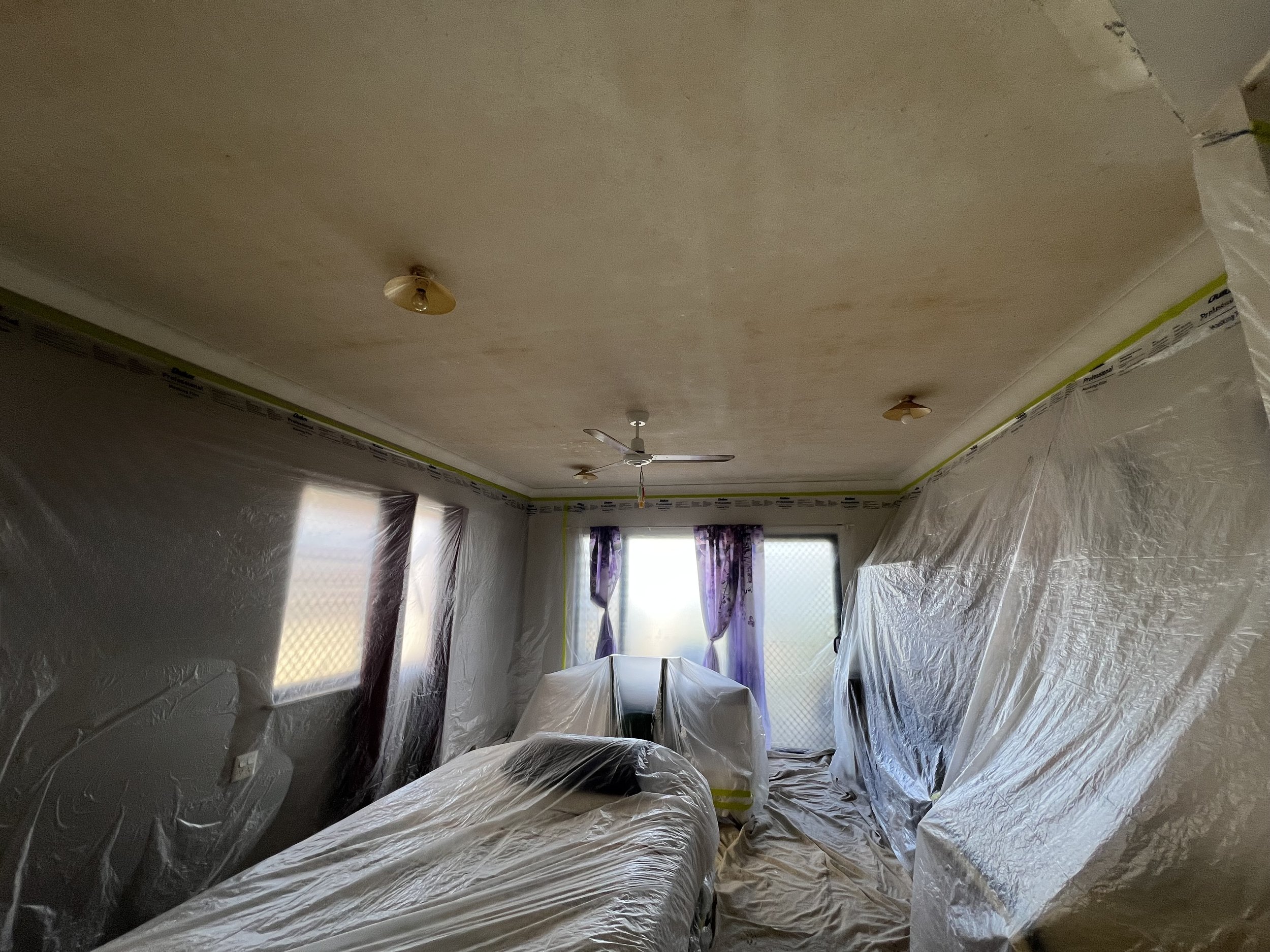 Painting Smoke and Nicotine-Stained Ceilings in Cairns