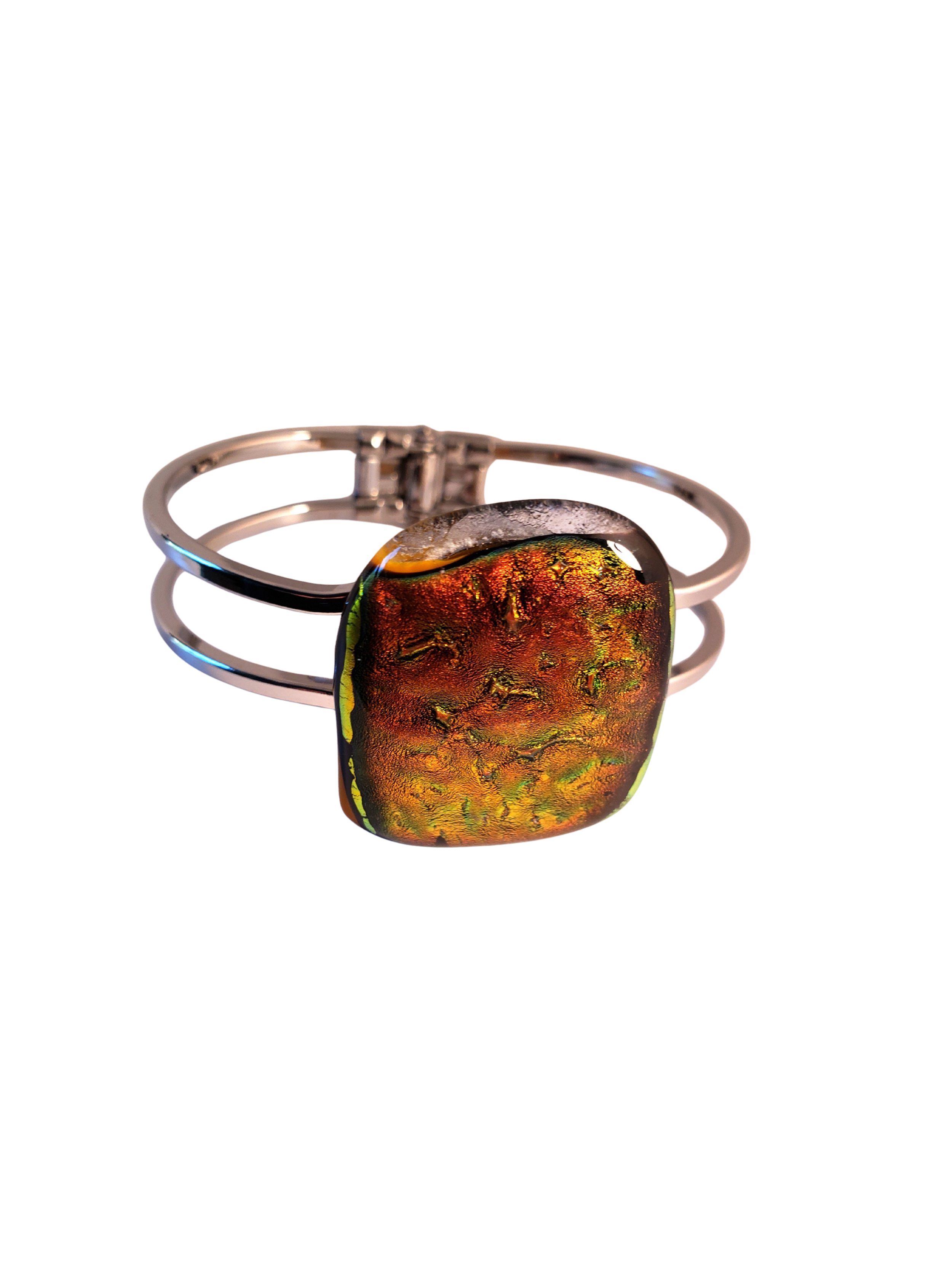 Gold Dichroic Cuff Bracelet