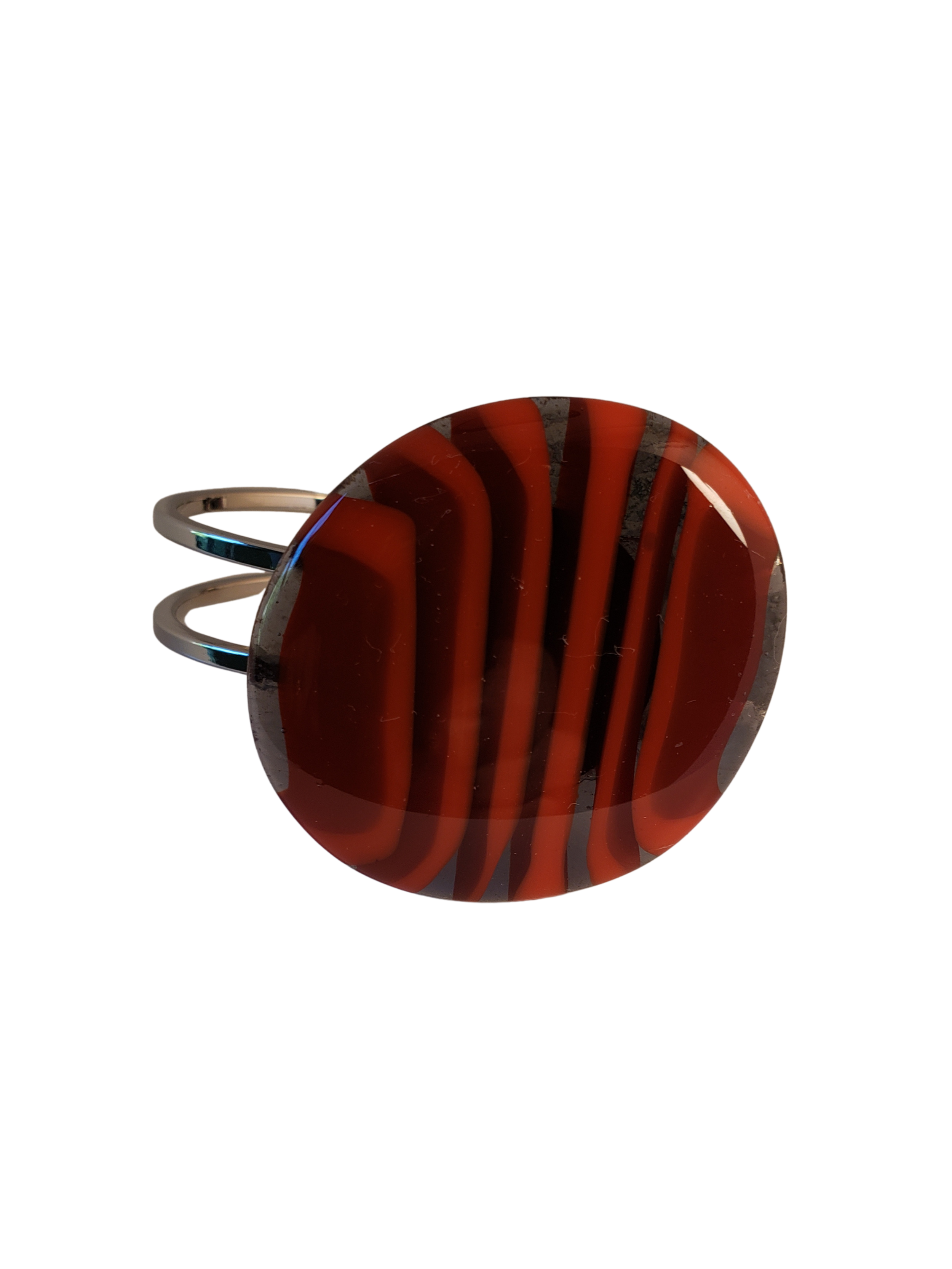 Orange and Black Cuff Bracelet