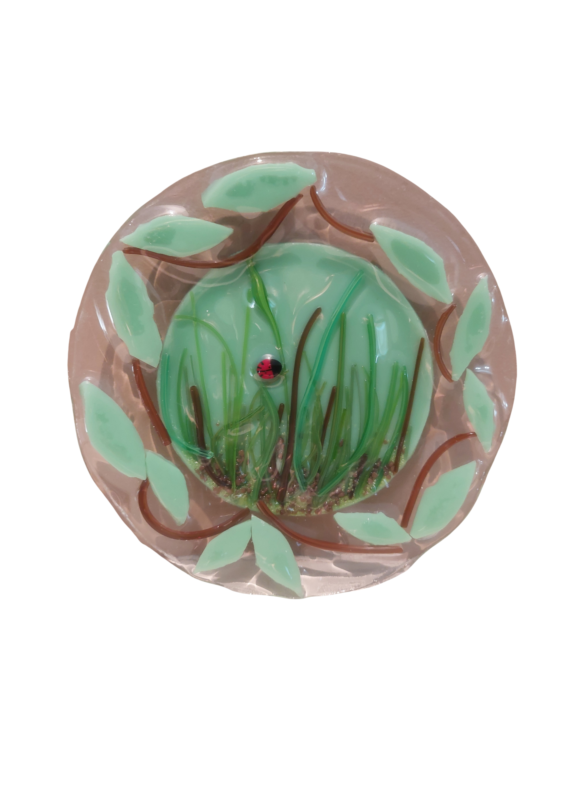 Ladybug in the Grass Plate