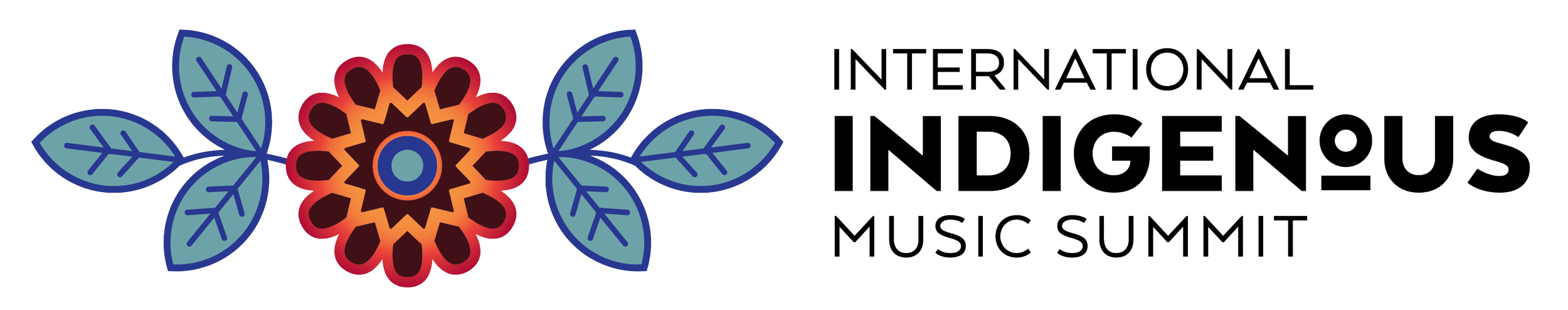 The IIMS logo features an illustrated flower with 12 petals and three leaves on each side. It is inspired by the traditional Anishinaabe Woodland art style.