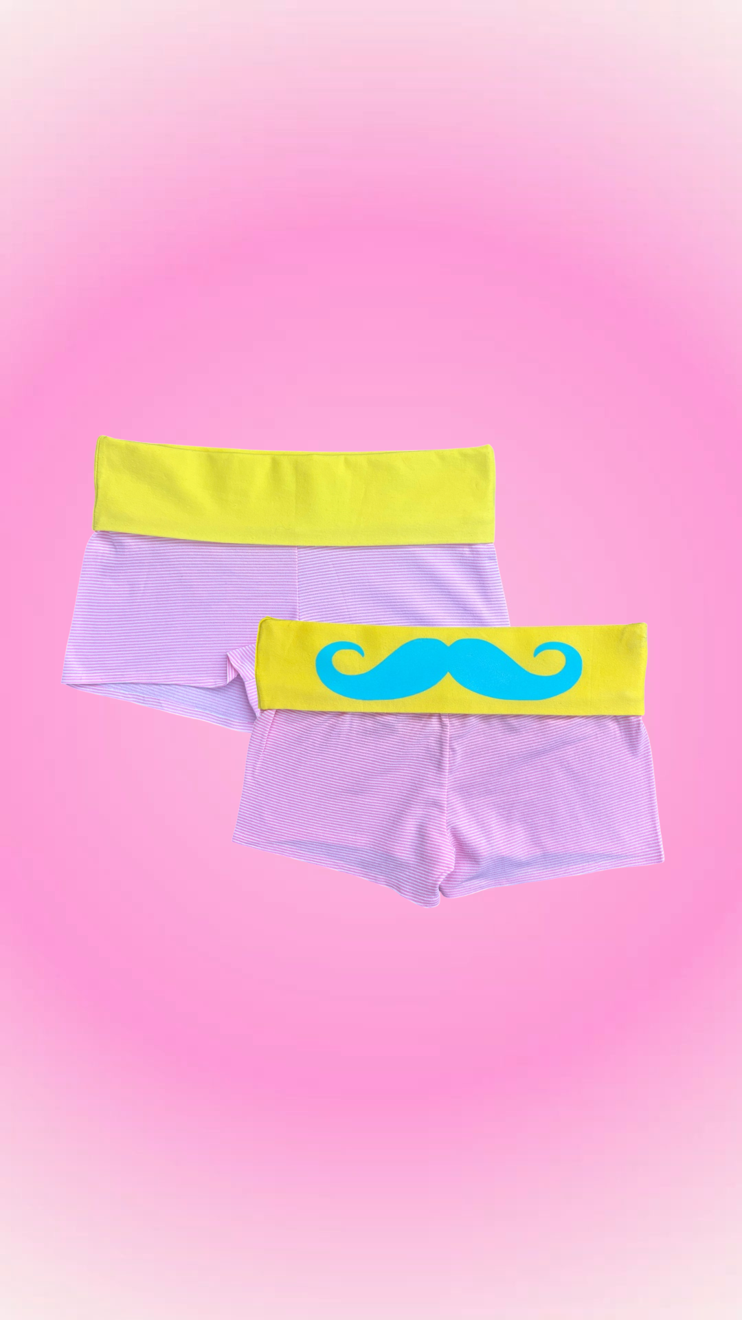 miss-stache micro mini foldover shorts