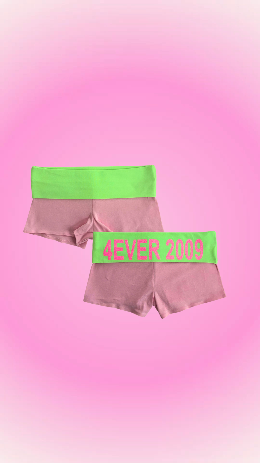 4EVER 2009 mini micro foldover shorts