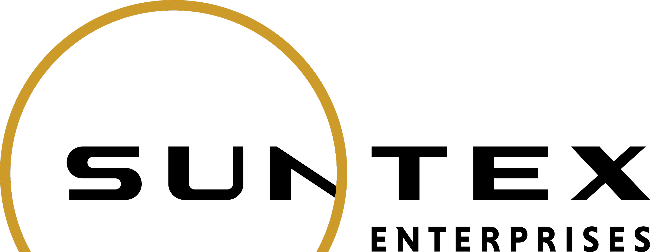 A minimalist logo with a gold circle overlapping black text that reads 'THE END'.