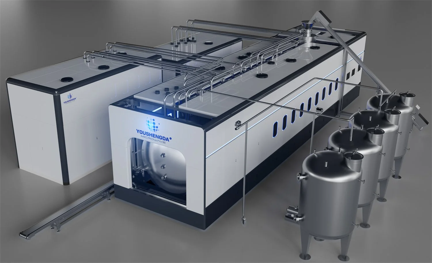 Microwave Vacuum Low-Temperature Vacuum Solid Continuous Dryer