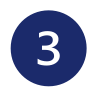 A dark blue circle with the number 3 inside.