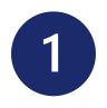 A dark blue circle with the number 1 inside it.