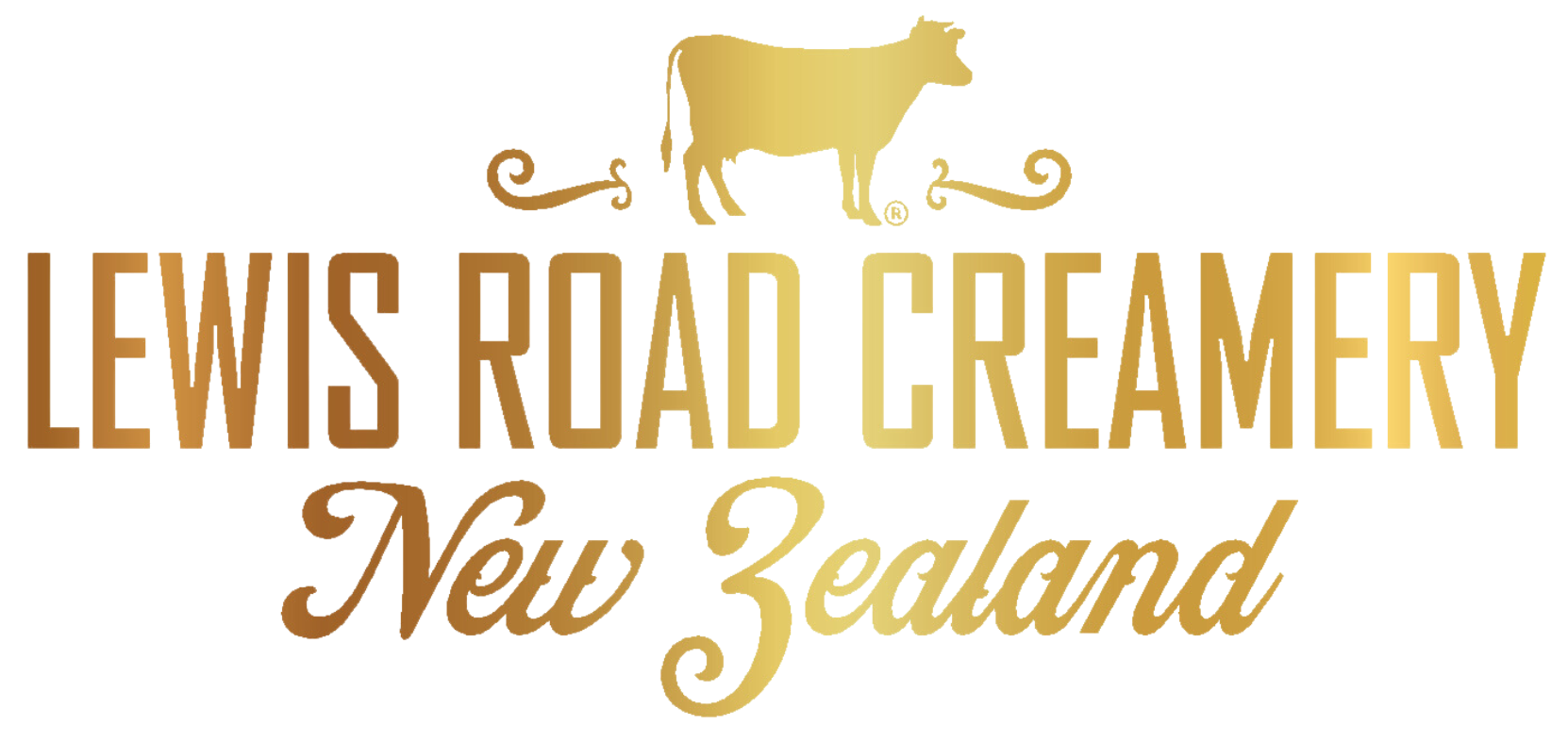 Text logo for Lewis Roulade & Dairy with stylized font and ornate design elements.