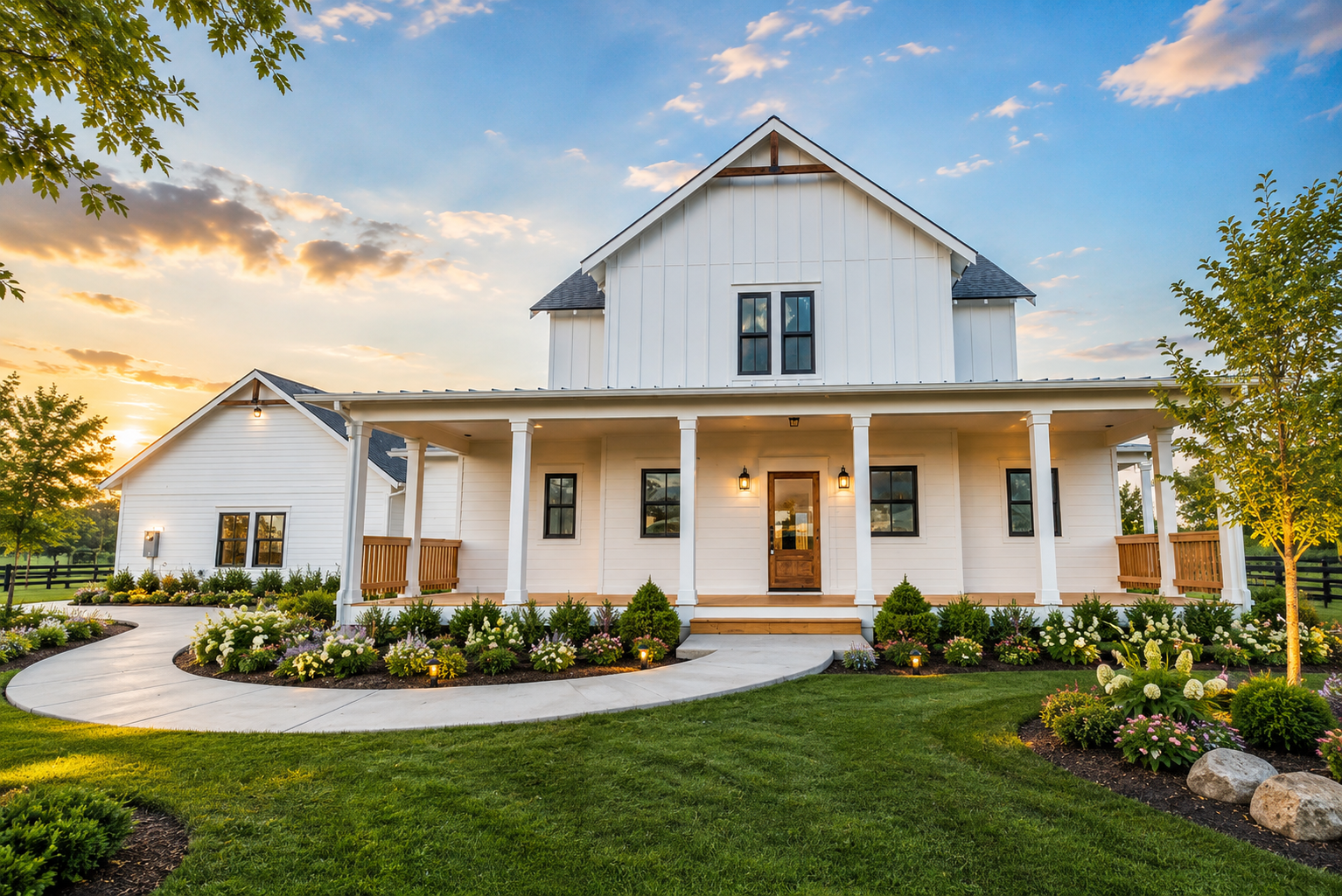 Custom Home with Wraparound Porch