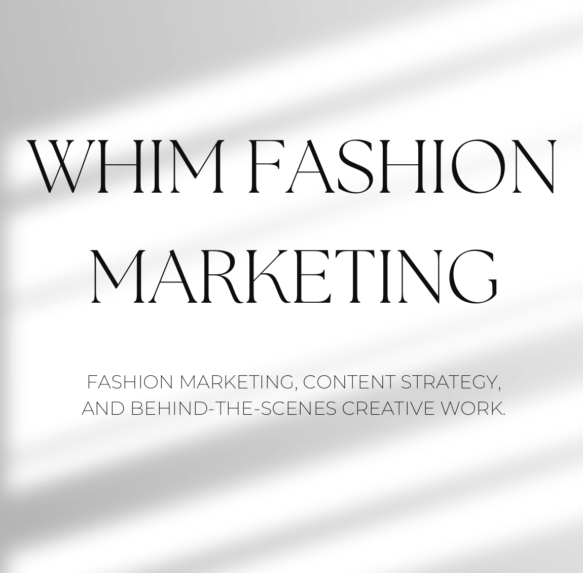 Whim Fashion Marketing Internship
