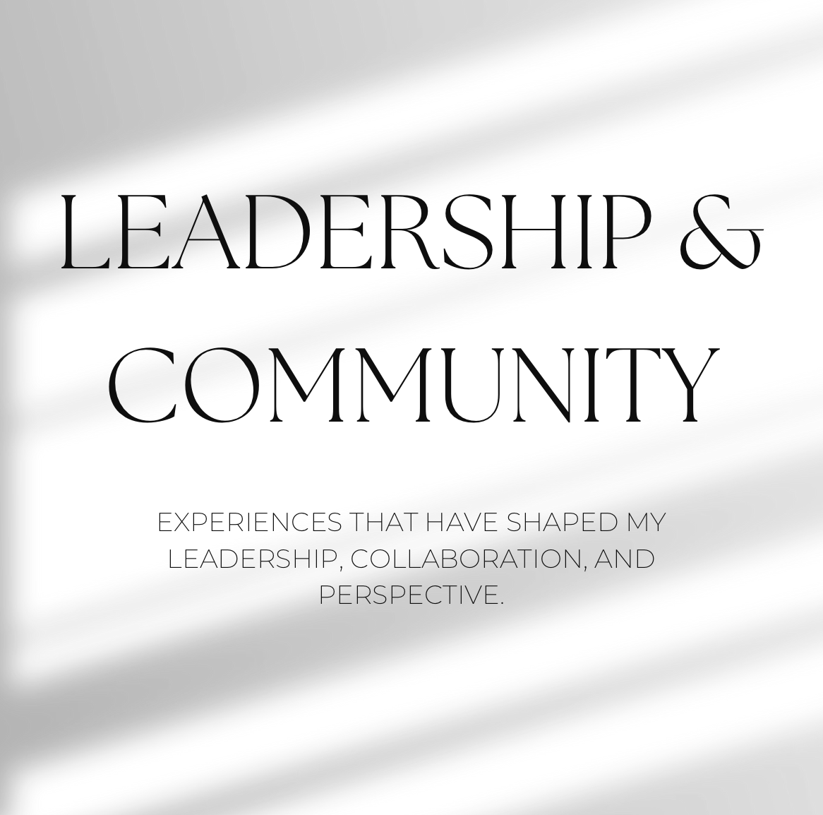 Leadership & Community
