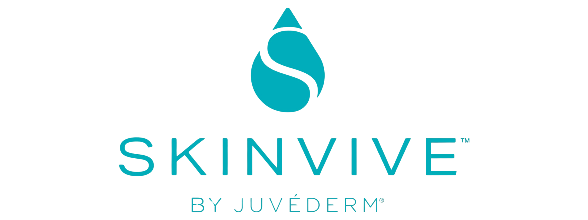Skinceuticals Skinvise by JUVÉDERM logo featuring a blue water droplet with a black S inside, and text indicating skincare products by JUVÉDERM.
