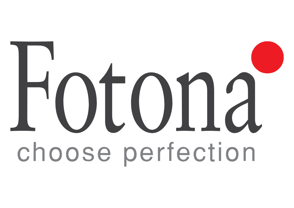 Fotona logo with the tagline 'choose perfection' and a red dot above the letter 'o'.