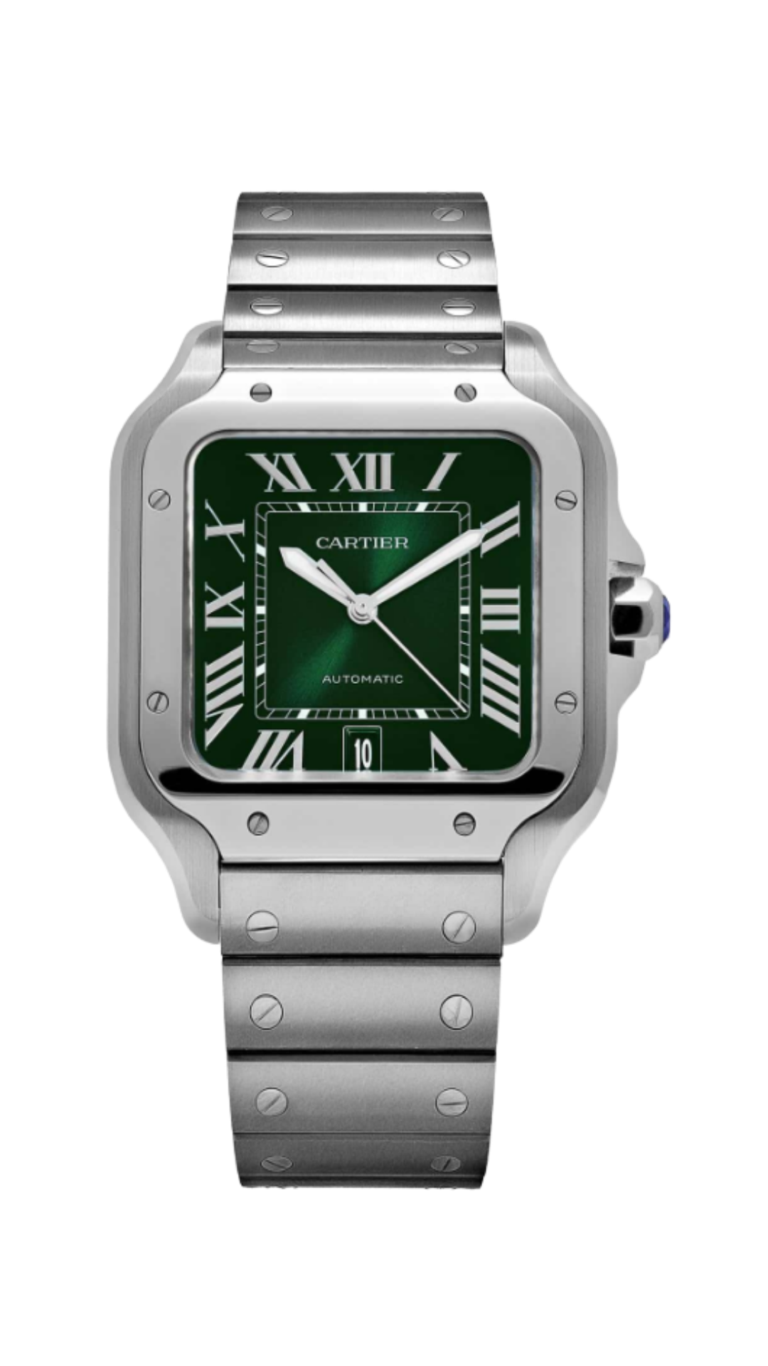 Cartier Santos Large WSSA0062 Stainless Steel Green Dial 40mm