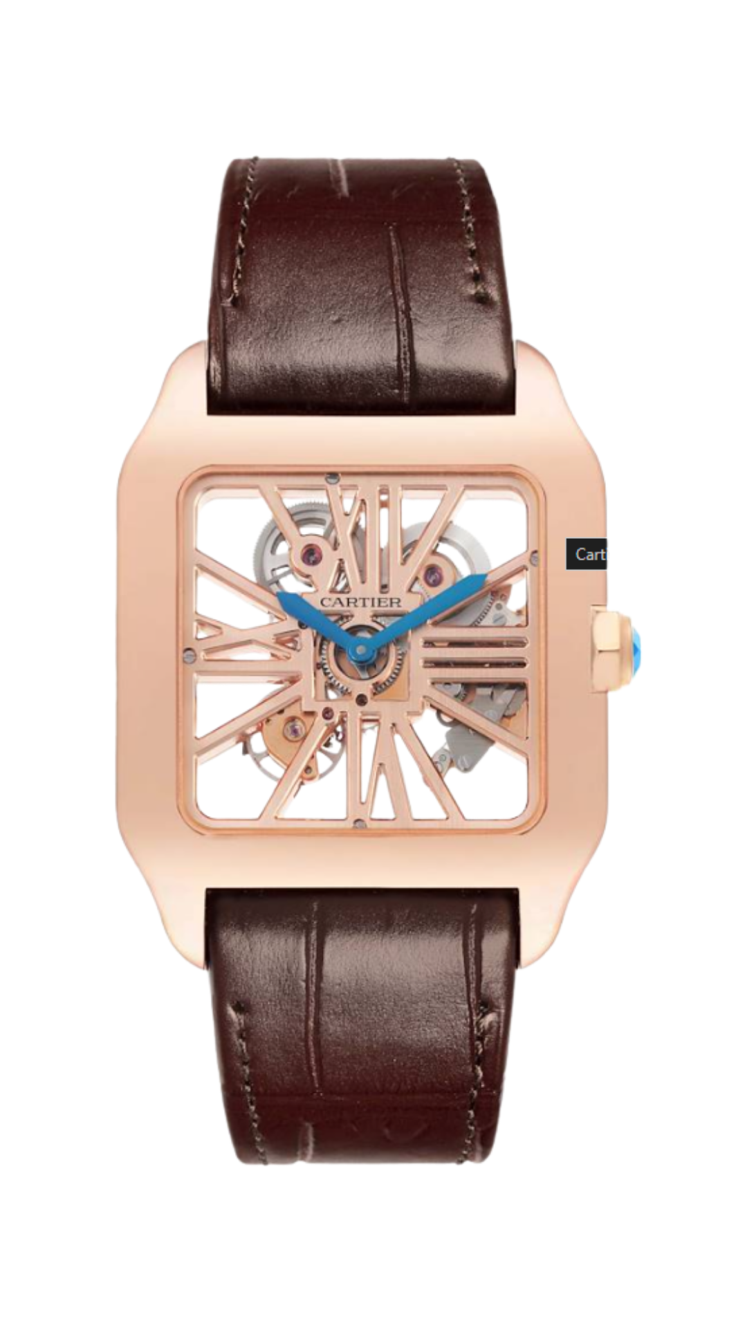 Cartier Santos Dumont 18K Rose Gold Skeleton Dial 38.7mm