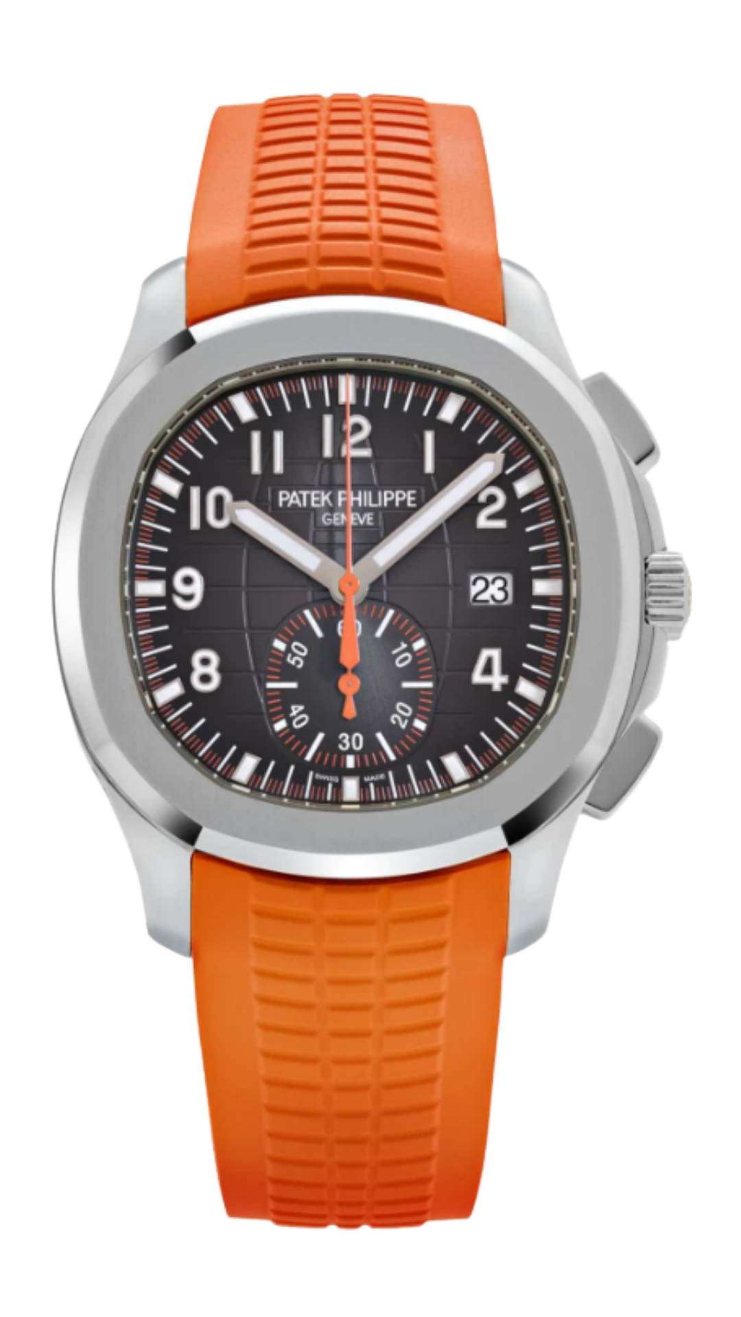 Patek Philippe Aquanaut Chronograph 5968A-001 Steel Black Dial Orange Strap 42.2mm 2019
