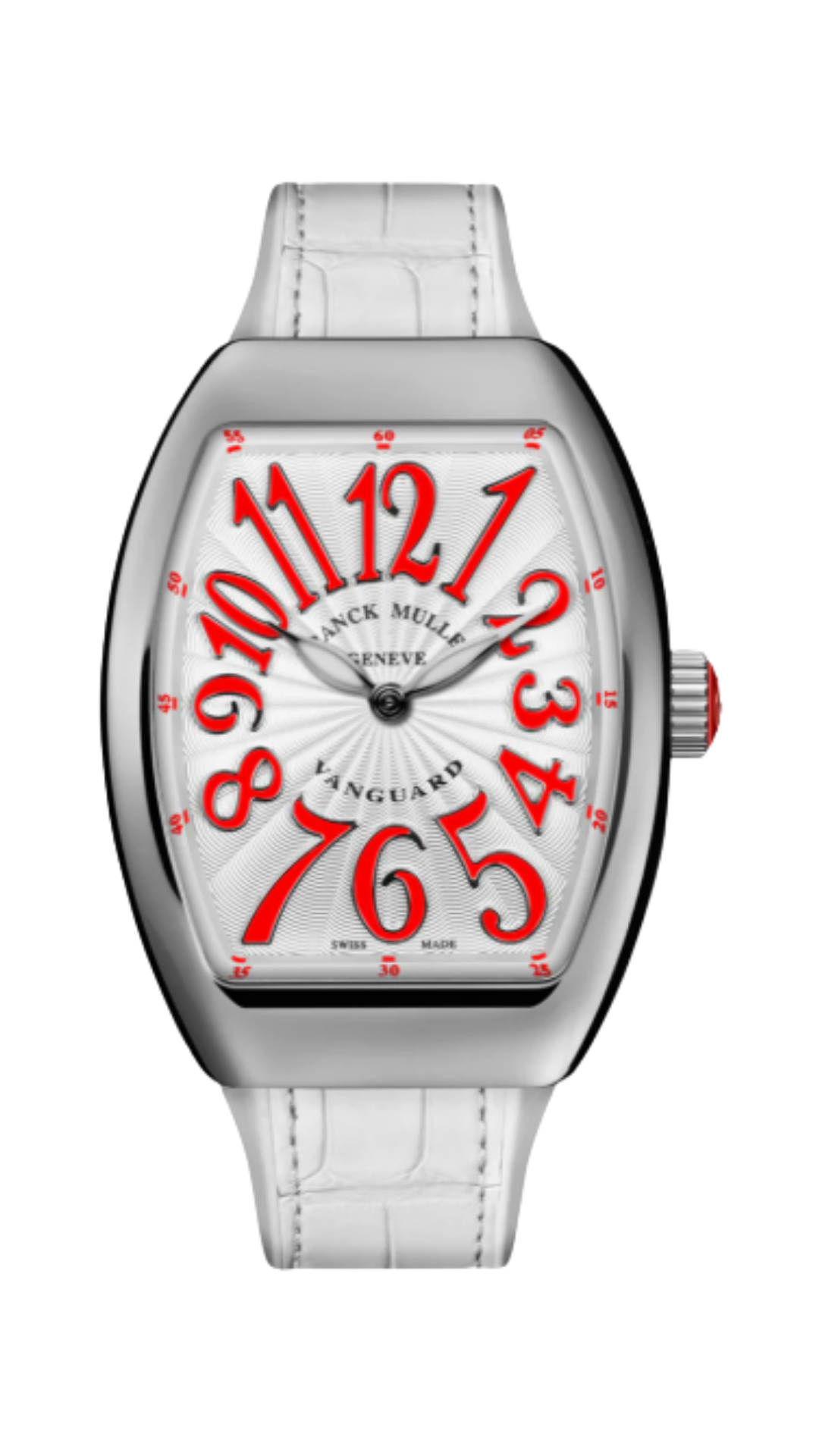 Franck Muller Vanguard Lady White Red Dial 32mm