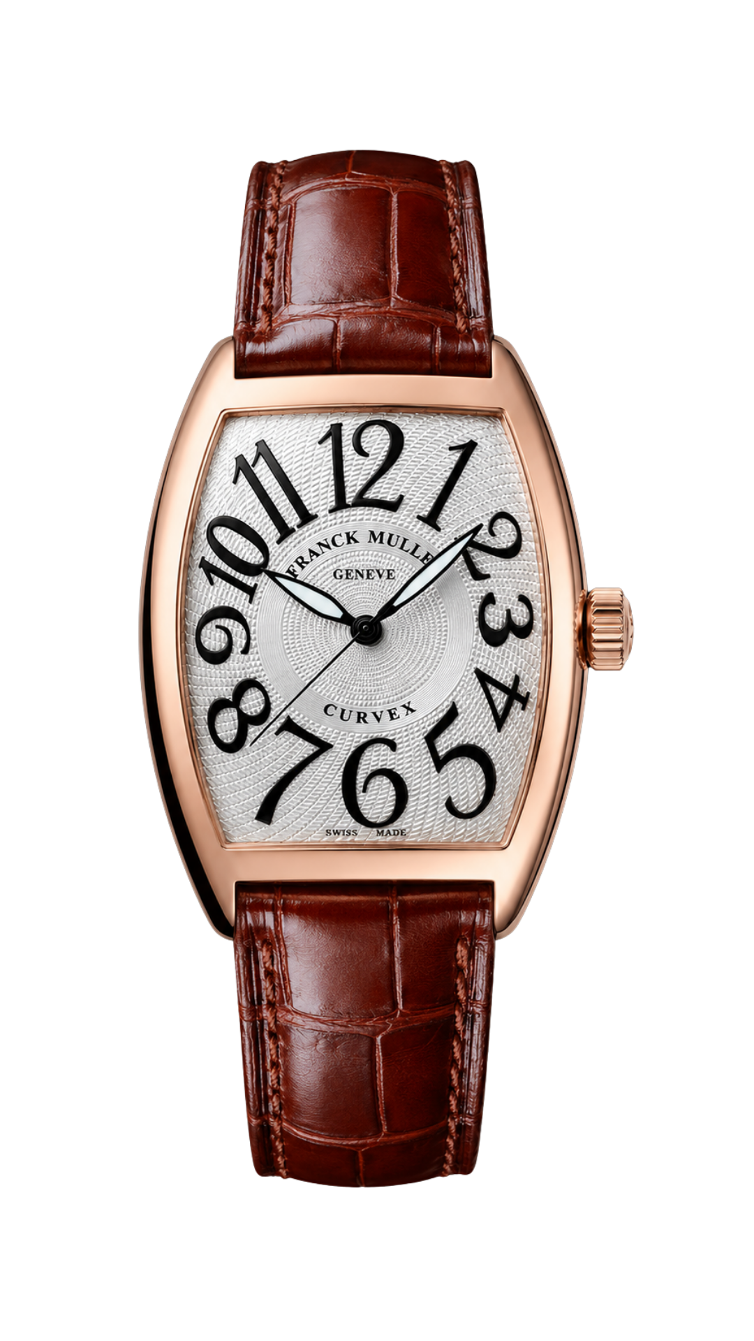 Franck Muller Cintrée Curvex Rose Gold Silver Dial 39.6mm