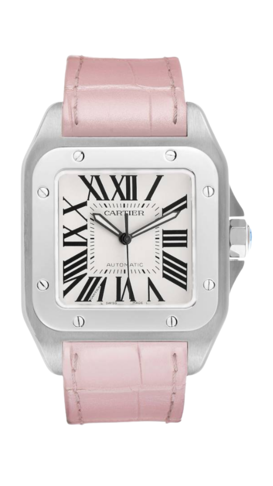 Cartier Santos 100 Large Stainless Steel Silver Dial 38mm